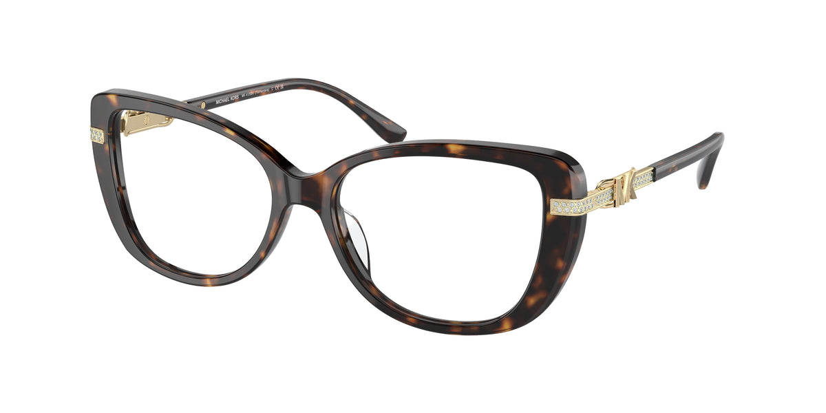 Michael Kors FORMENTERA MK4125BU Cat Eye Eyeglasses 3006-Dark Tortoise 54-140-16 - Color Map Tortoise