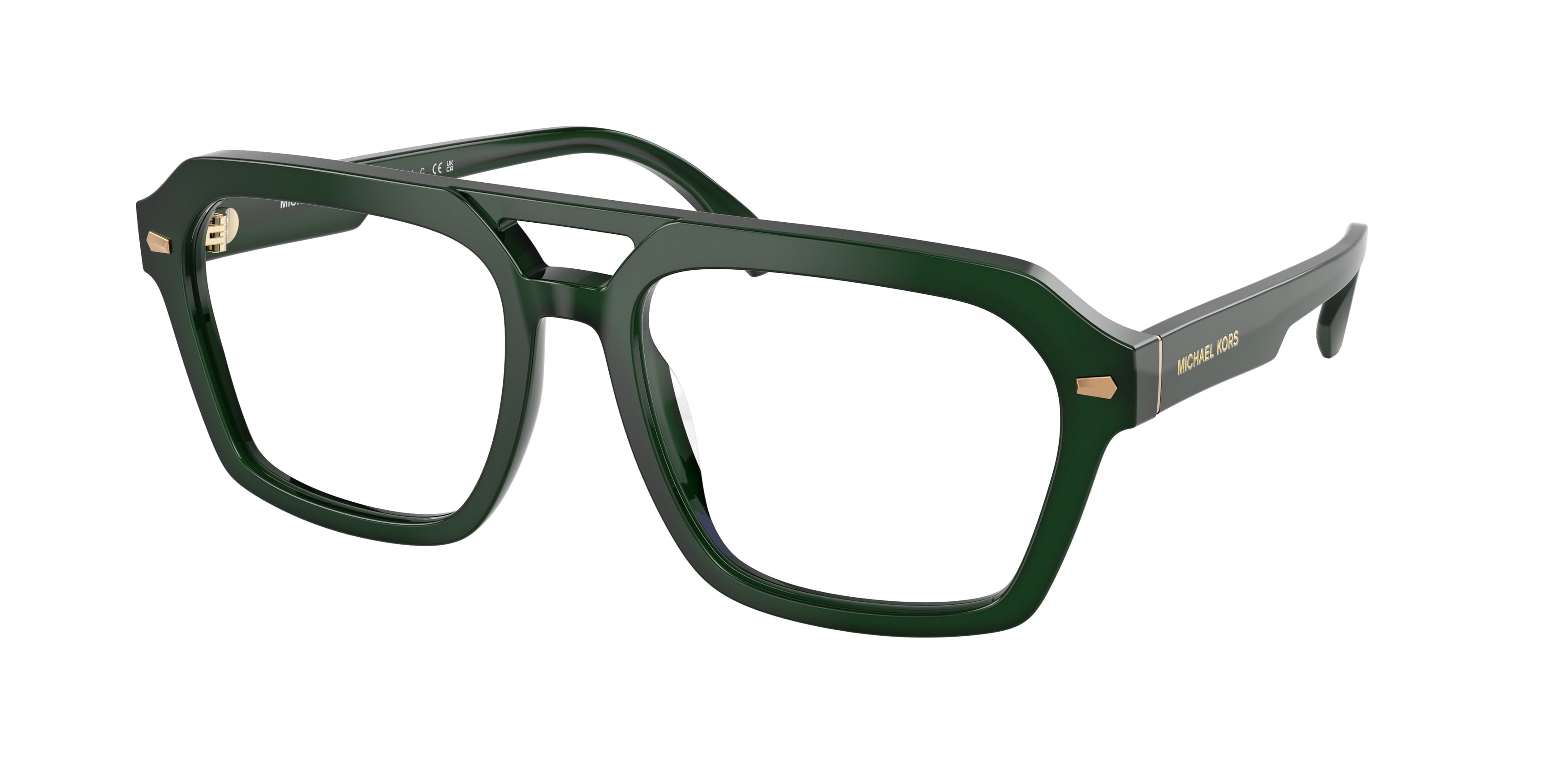 Michael Kors SEAVIEW MK4126 Square Eyeglasses 4008-Olive Solid 57-145-18 - Color Map Green