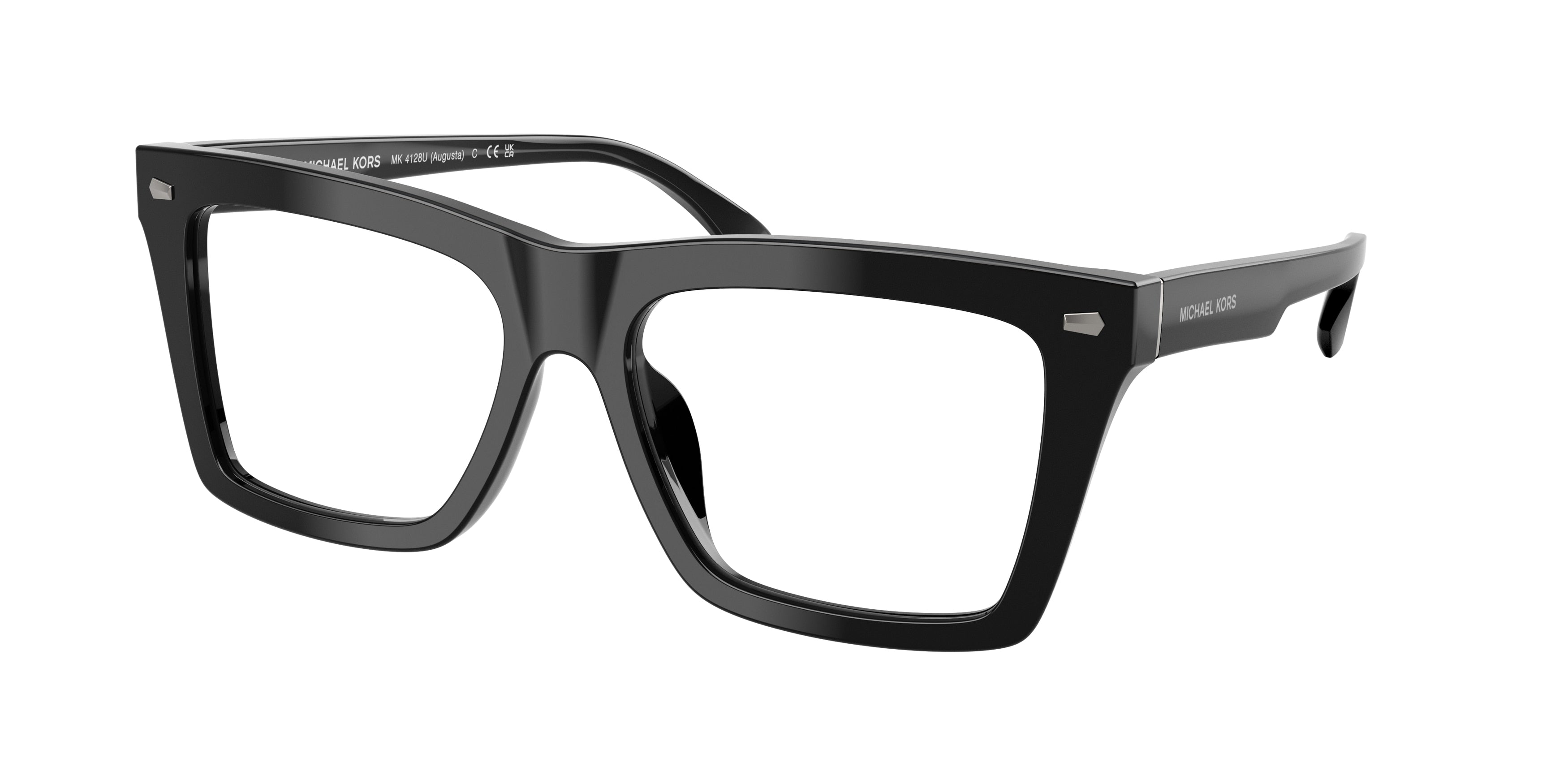 Michael Kors AUGUSTA MK4128U Square Eyeglasses 3005-Black 56-145-17 - Color Map Black