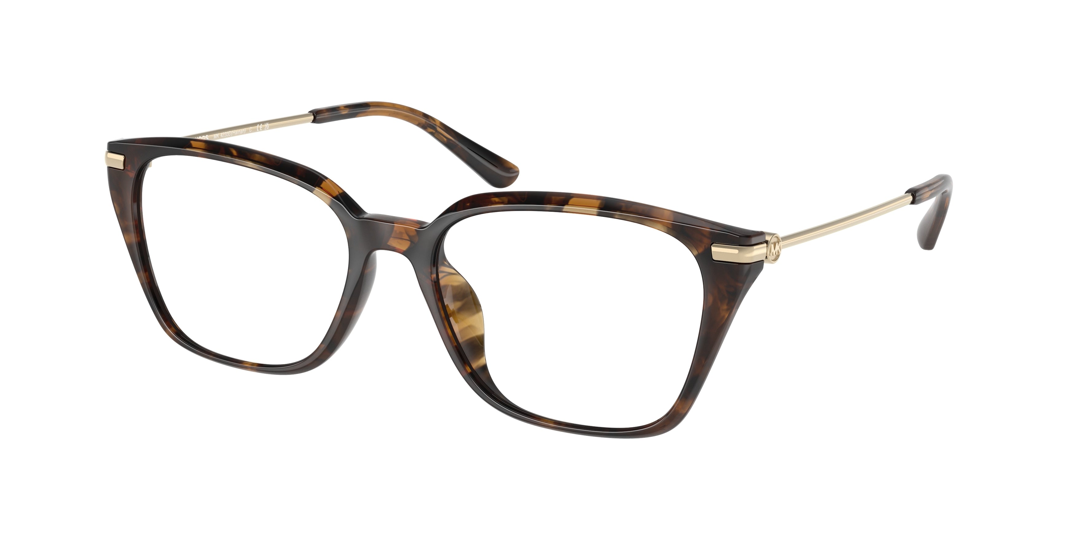 Michael Kors HAINAN MK4133D Rectangle Eyeglasses 3006-Dark Tortoise 54-145-17 - Color Map Tortoise
