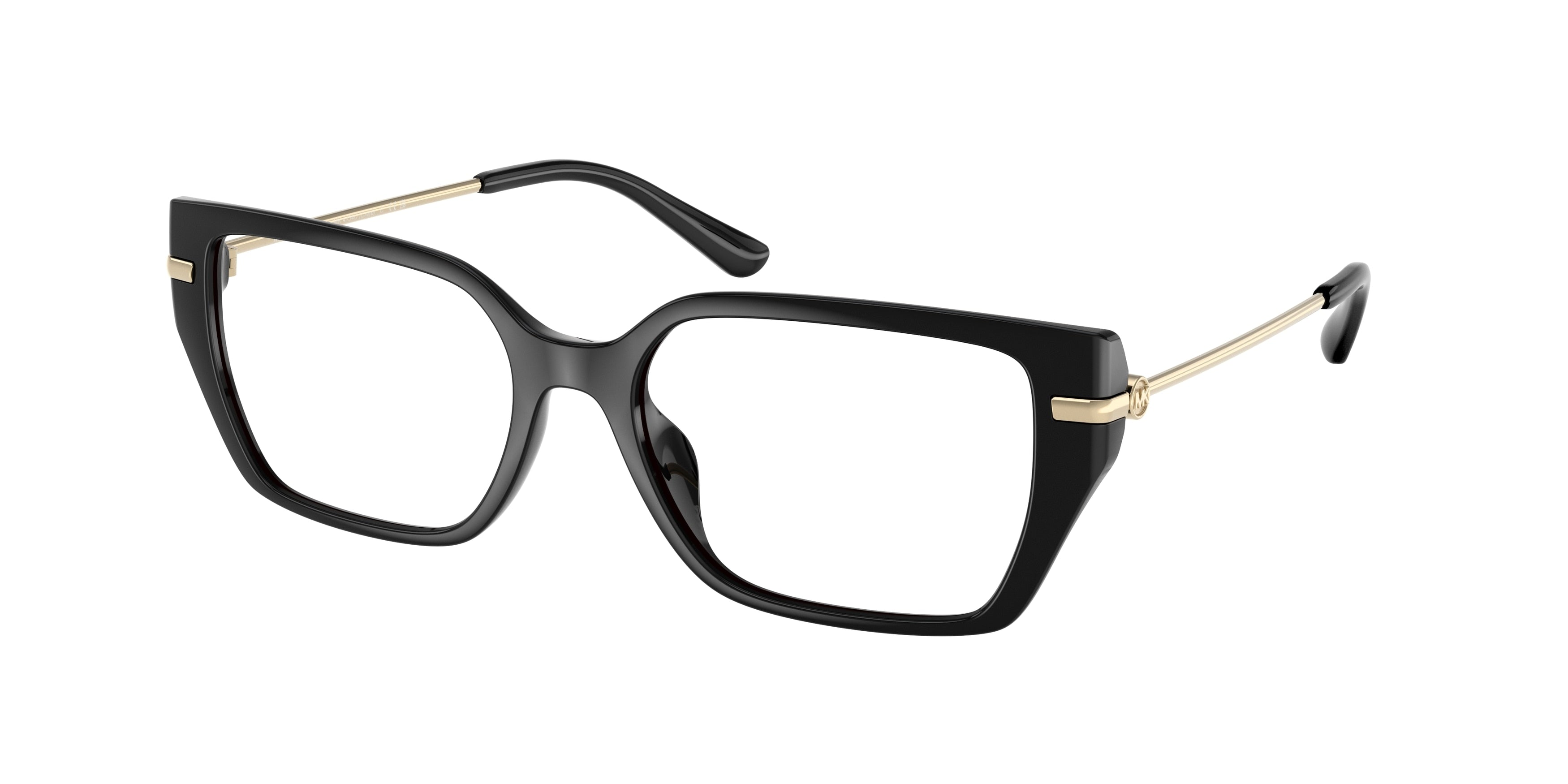 Michael Kors CRETE MK4134U Rectangle Eyeglasses 3005-Black 54-140-17 - Color Map Black