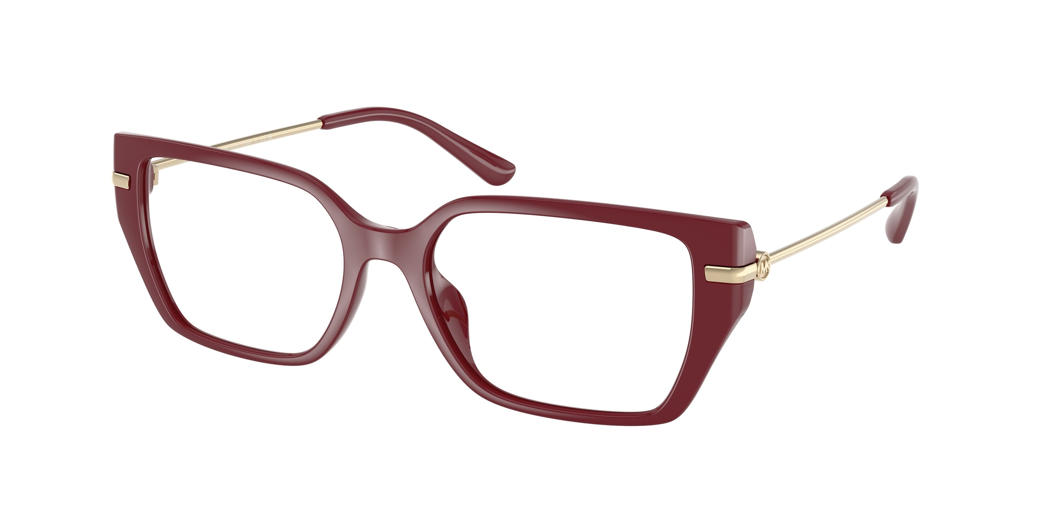 Michael Kors CRETE MK4134U Rectangle Eyeglasses 4004-Deep Red 54-140-17 - Color Map Red