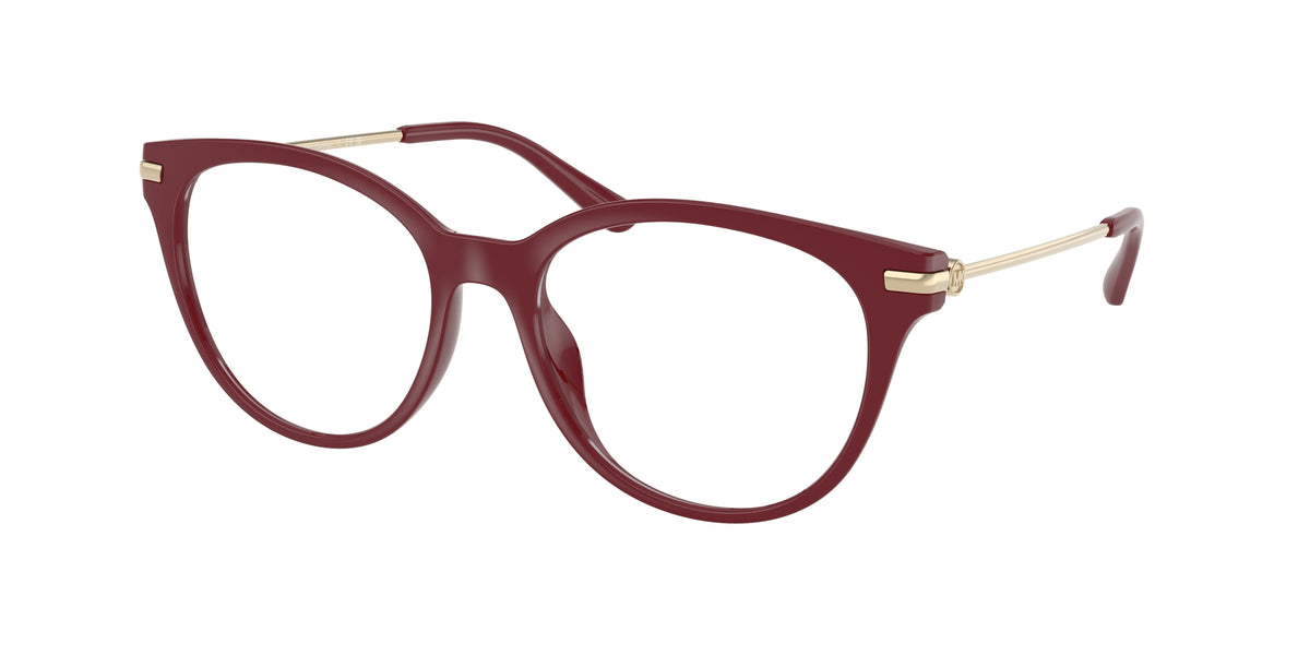 Michael Kors TORTOLA MK4135U Round Eyeglasses 4004-Deep Red 54-140-17 - Color Map Red
