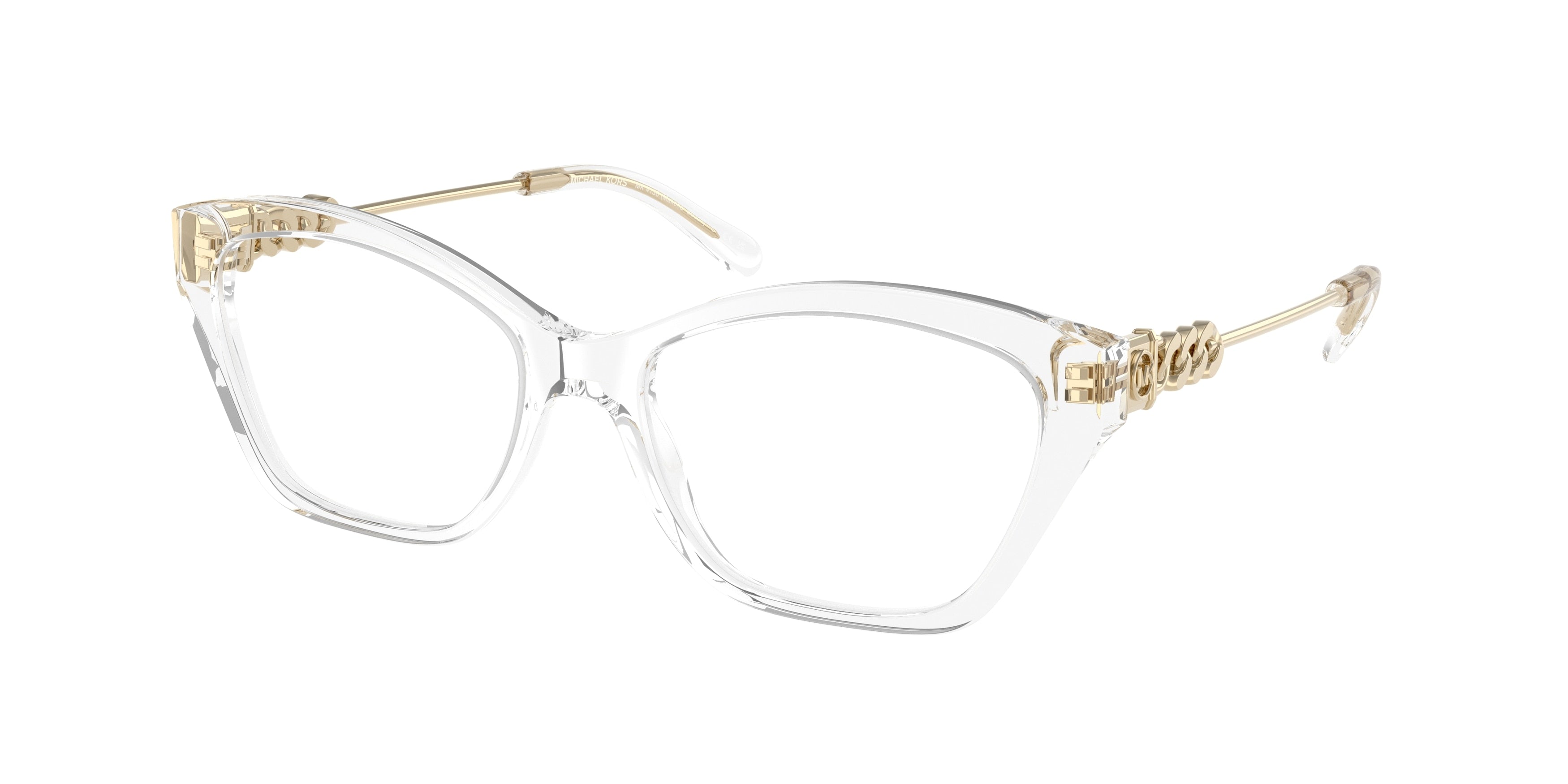 Michael Kors MAKENA BEACH MK4136 Square Eyeglasses 3015-Clear 54-140-17 - Color Map Transparent