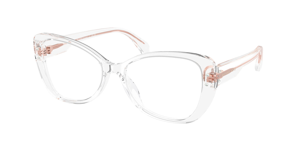 Michael Kors CERVINIA MK4138B Butterfly Eyeglasses 3015-Clear 54-140-16 - Color Map Transparent