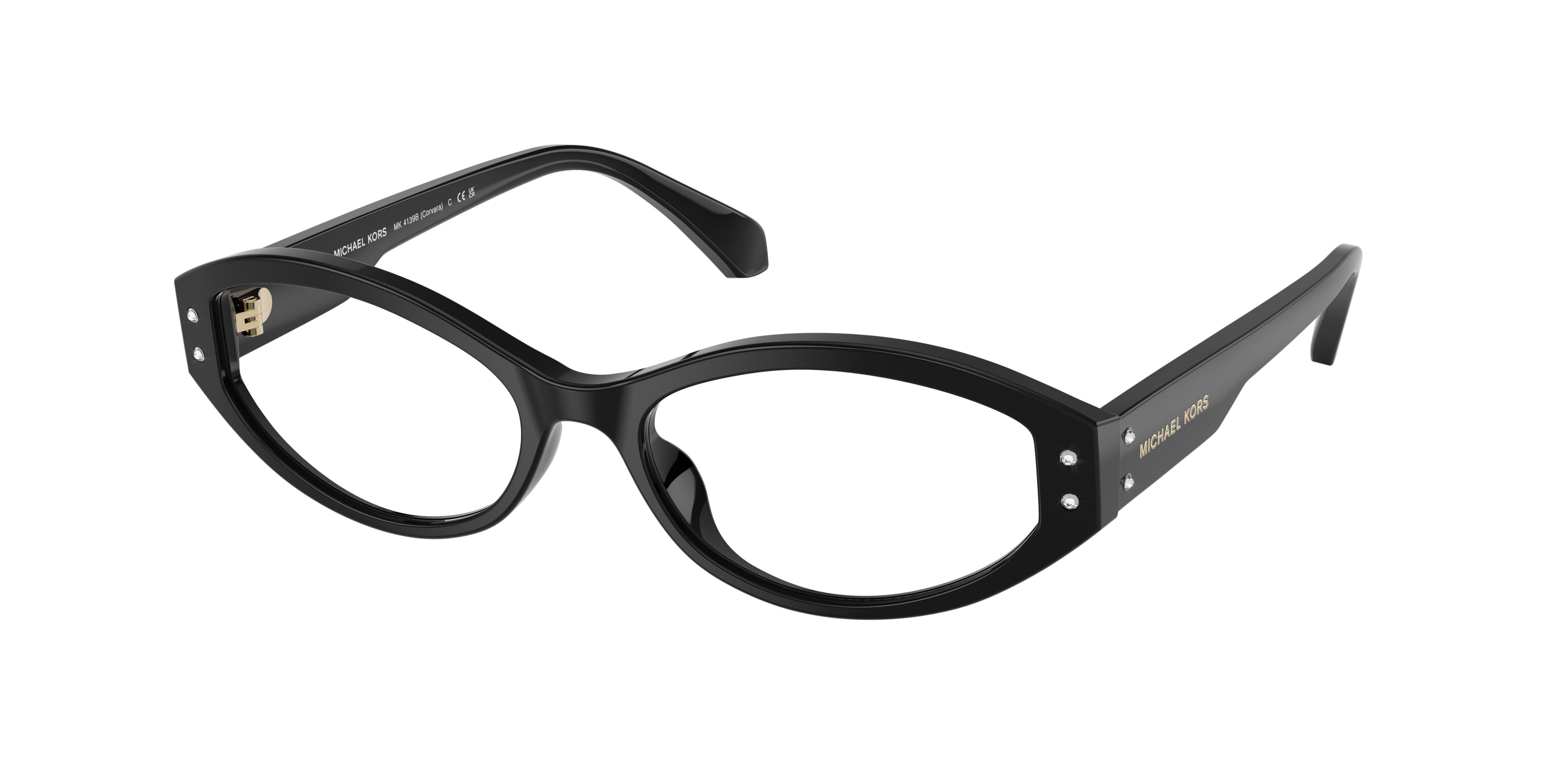 Michael Kors CORVARA MK4139B Oval Eyeglasses 3005-Black 54-140-17 - Color Map Black