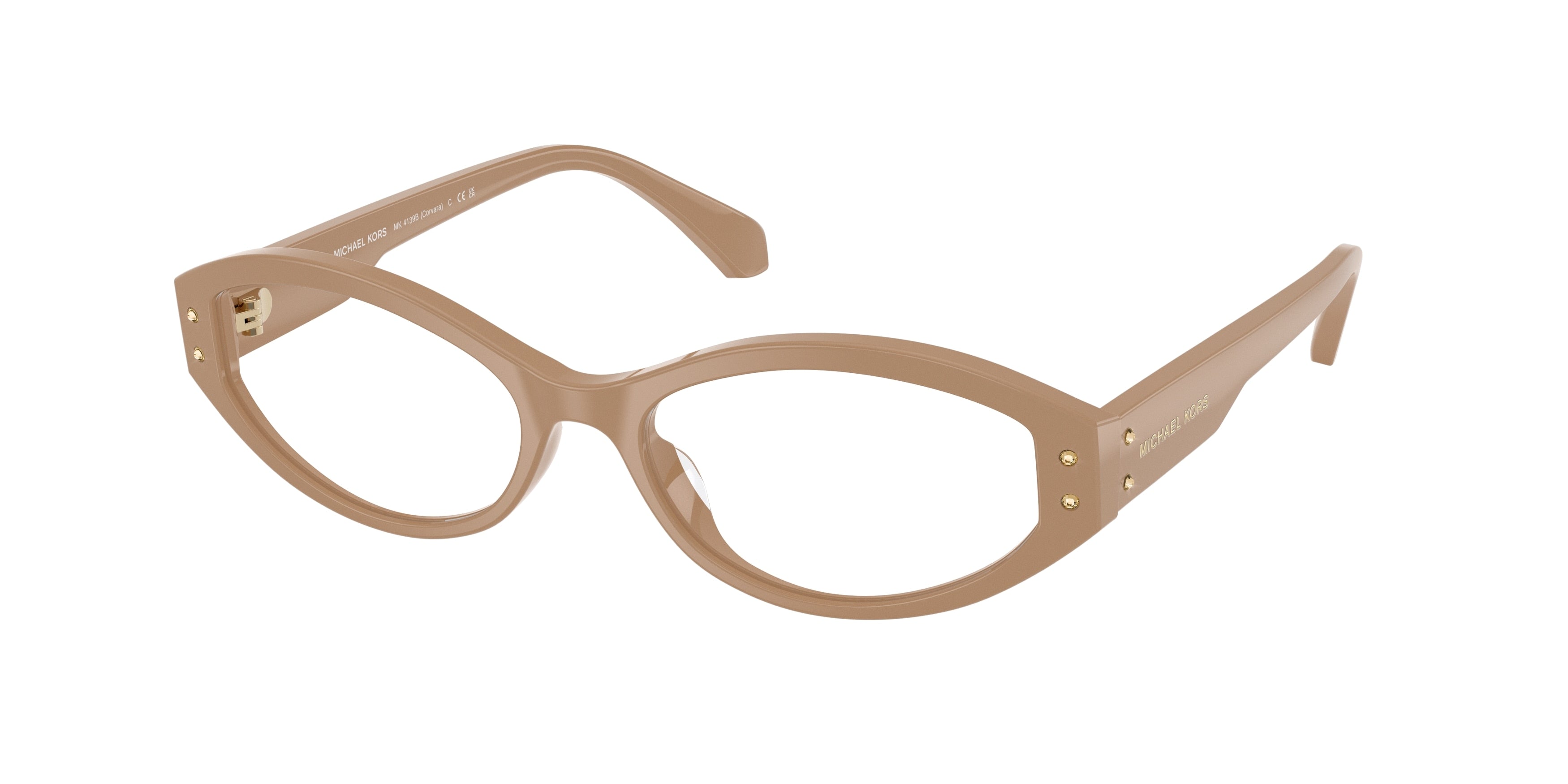 Michael Kors CORVARA MK4139B Oval Eyeglasses 3555-Camel 54-140-17 - Color Map Brown