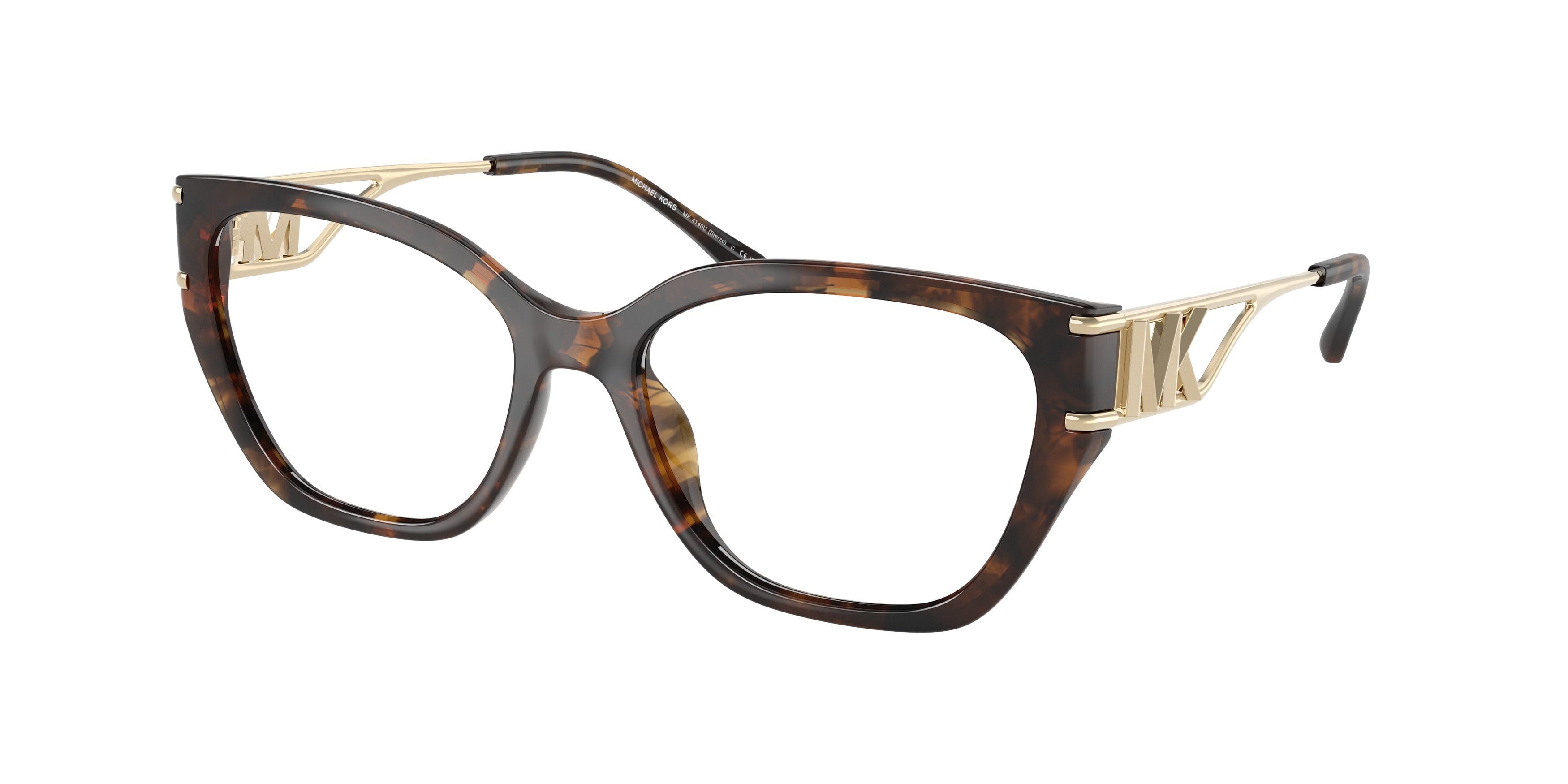 Michael Kors BIERZO MK4140U Square Eyeglasses 3006-Dark Tortoise 54-140-17 - Color Map Tortoise