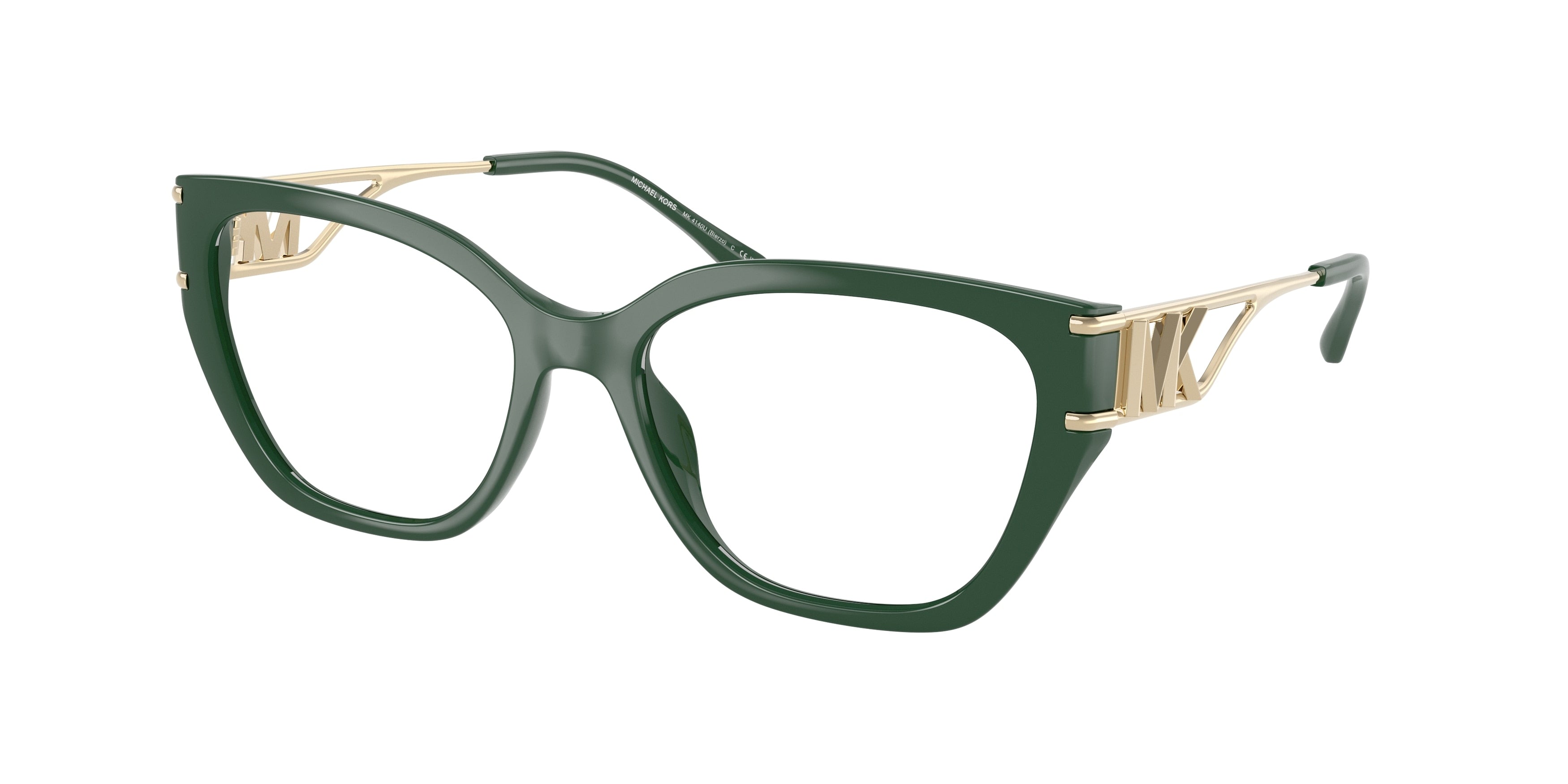 Michael Kors BIERZO MK4140U Square Eyeglasses 4006-Bosco 54-140-17 - Color Map Green