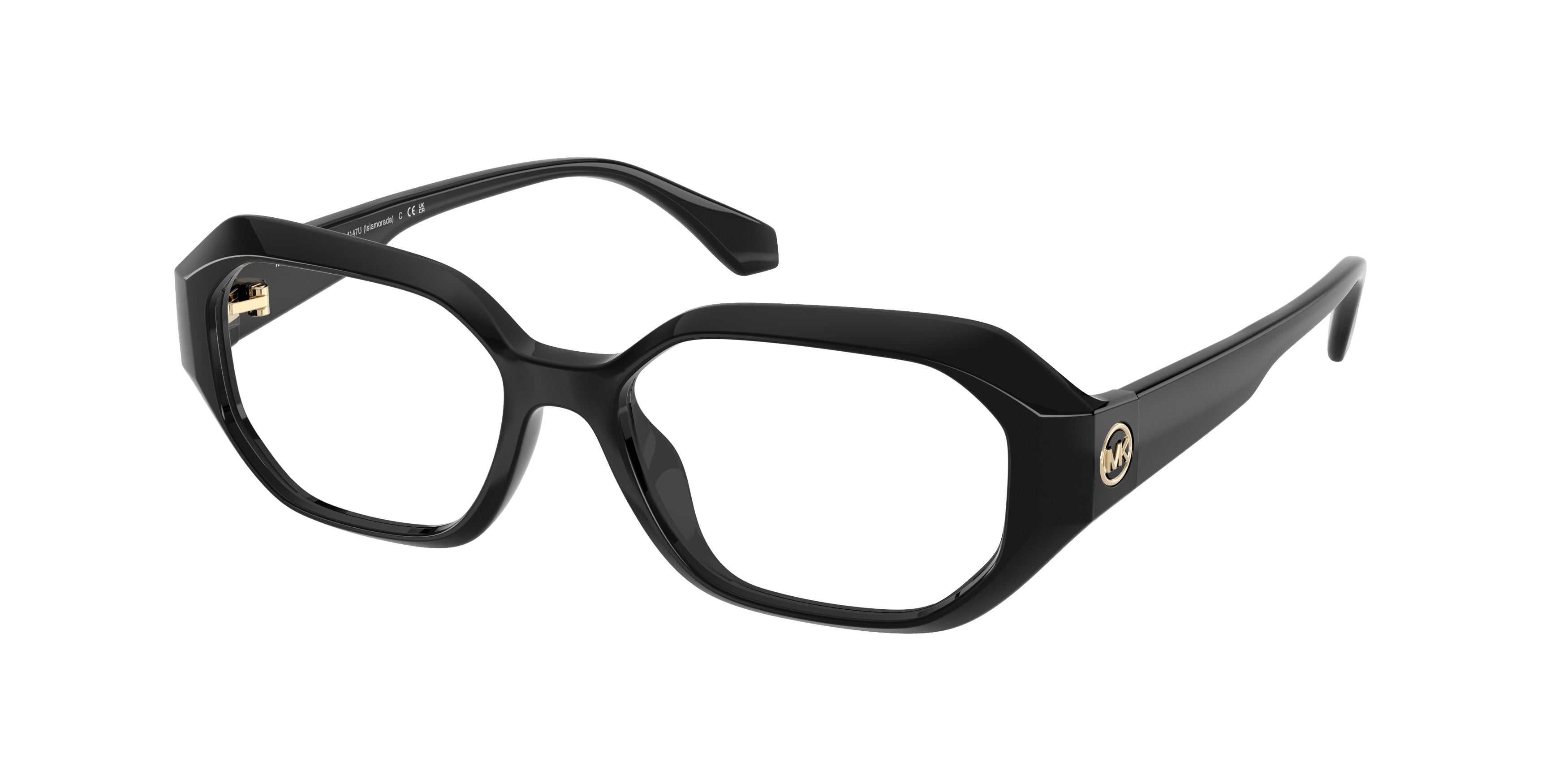 Michael Kors ISLAMORADA MK4147U Irregular Eyeglasses  3005-Black 52-140-16 - Color Map Black