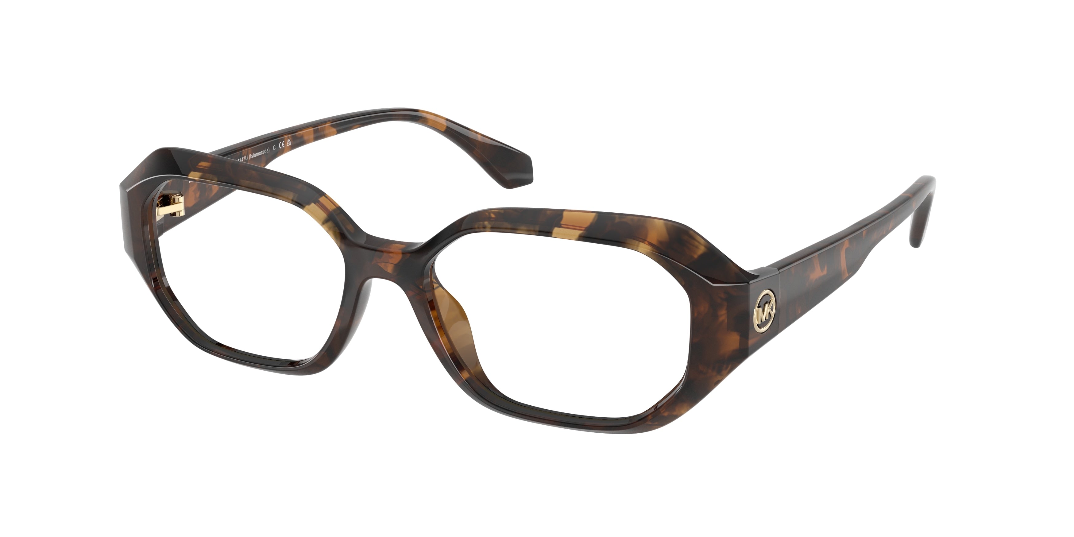 Michael Kors ISLAMORADA MK4147U Irregular Eyeglasses 3006-Dark Tortoise 52-140-16 - Color Map Tortoise