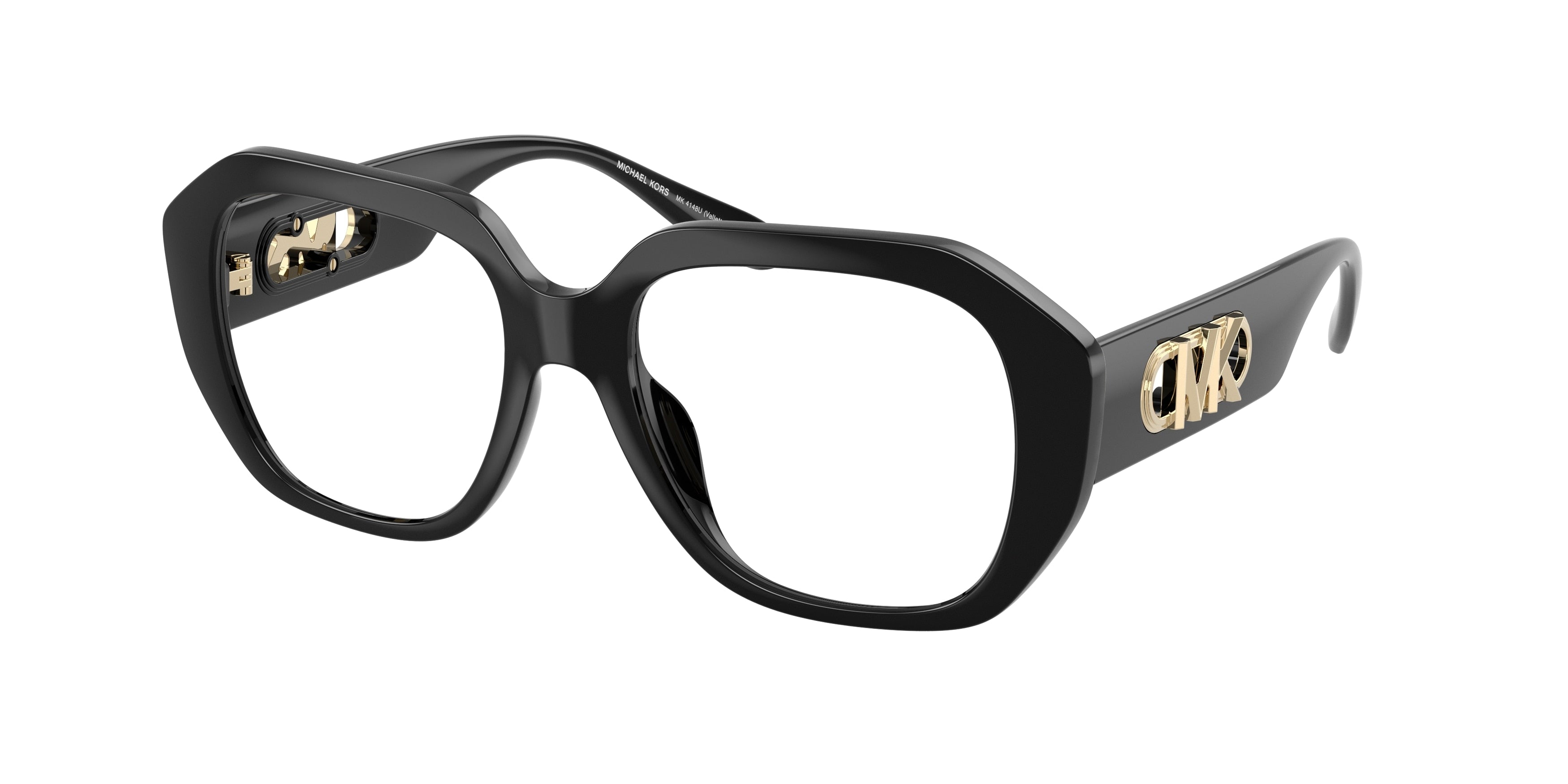 Michael Kors VALLETTA MK4148U Irregular Eyeglasses 3005-Black 52-145-17 - Color Map Black