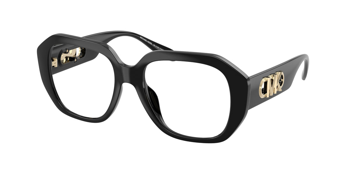 Michael Kors VALLETTA MK4148U Irregular Eyeglasses 3005-Black 52-145-17 - Color Map Black