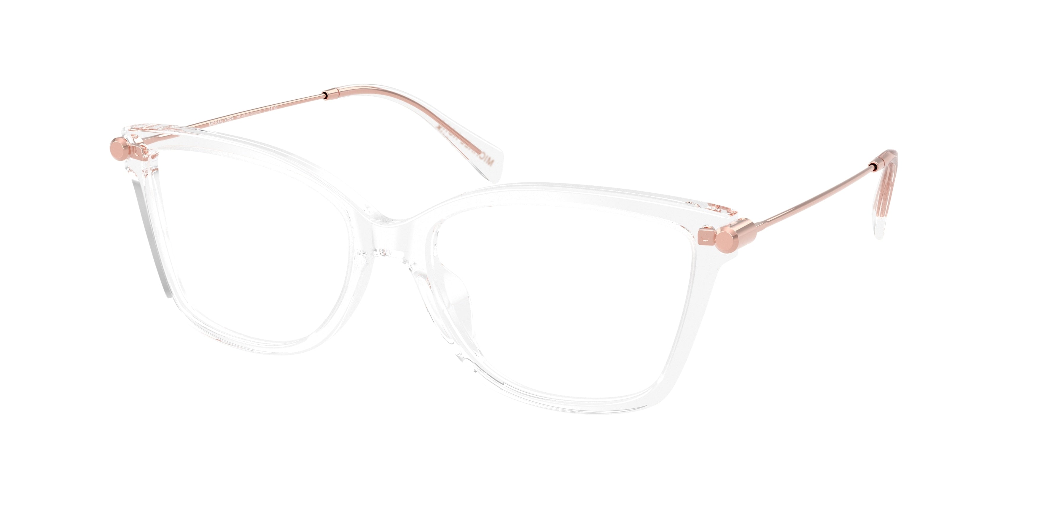 Michael Kors KINGSTON MK4150U Square Eyeglasses 3050-Clear 54-140-17 - Color Map Transparent