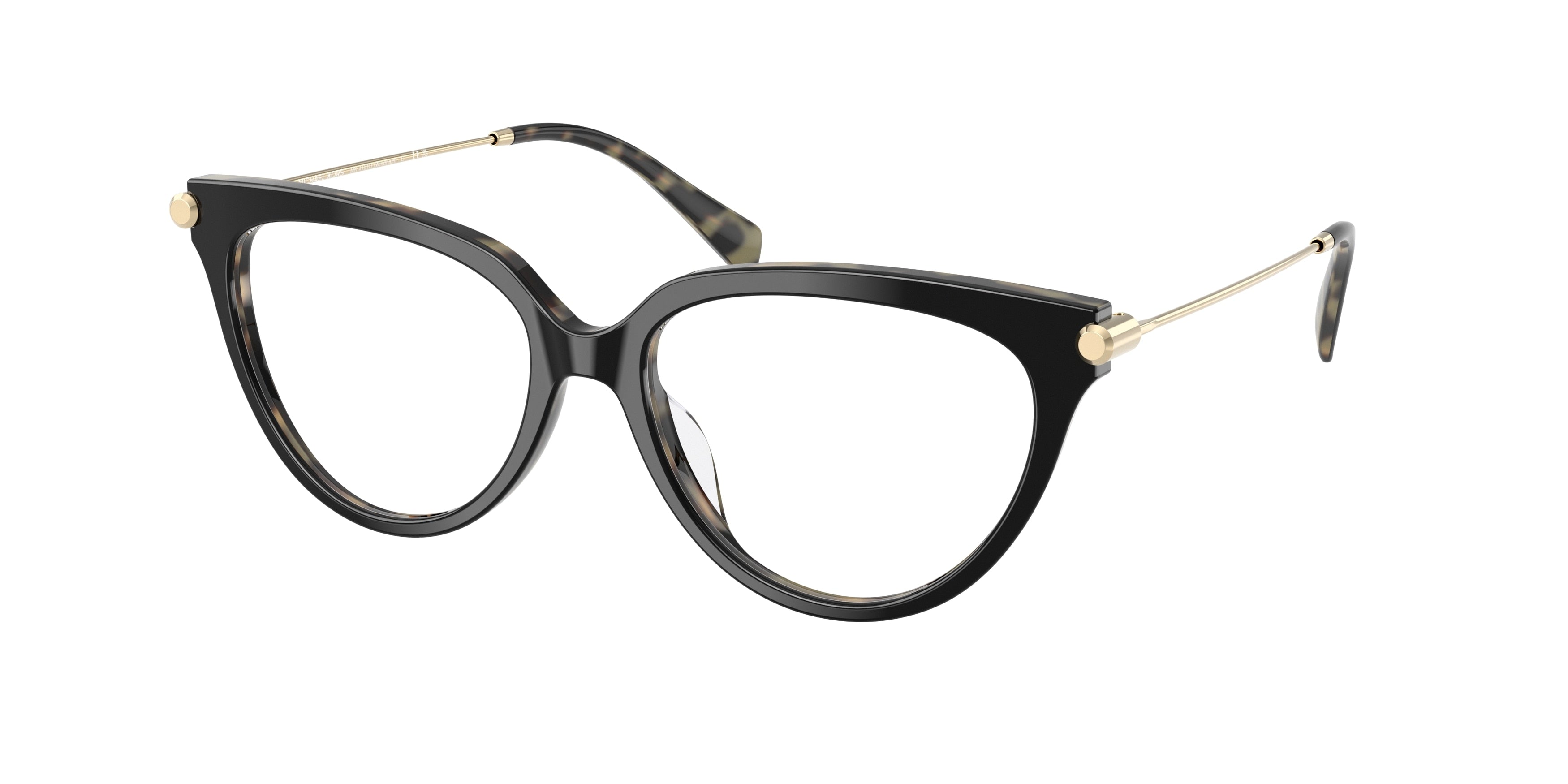 Michael Kors WINDHAM MK4151U Cat Eye Eyeglasses 3950-Black/Amber Tortoise 53-140-16 - Color Map Black
