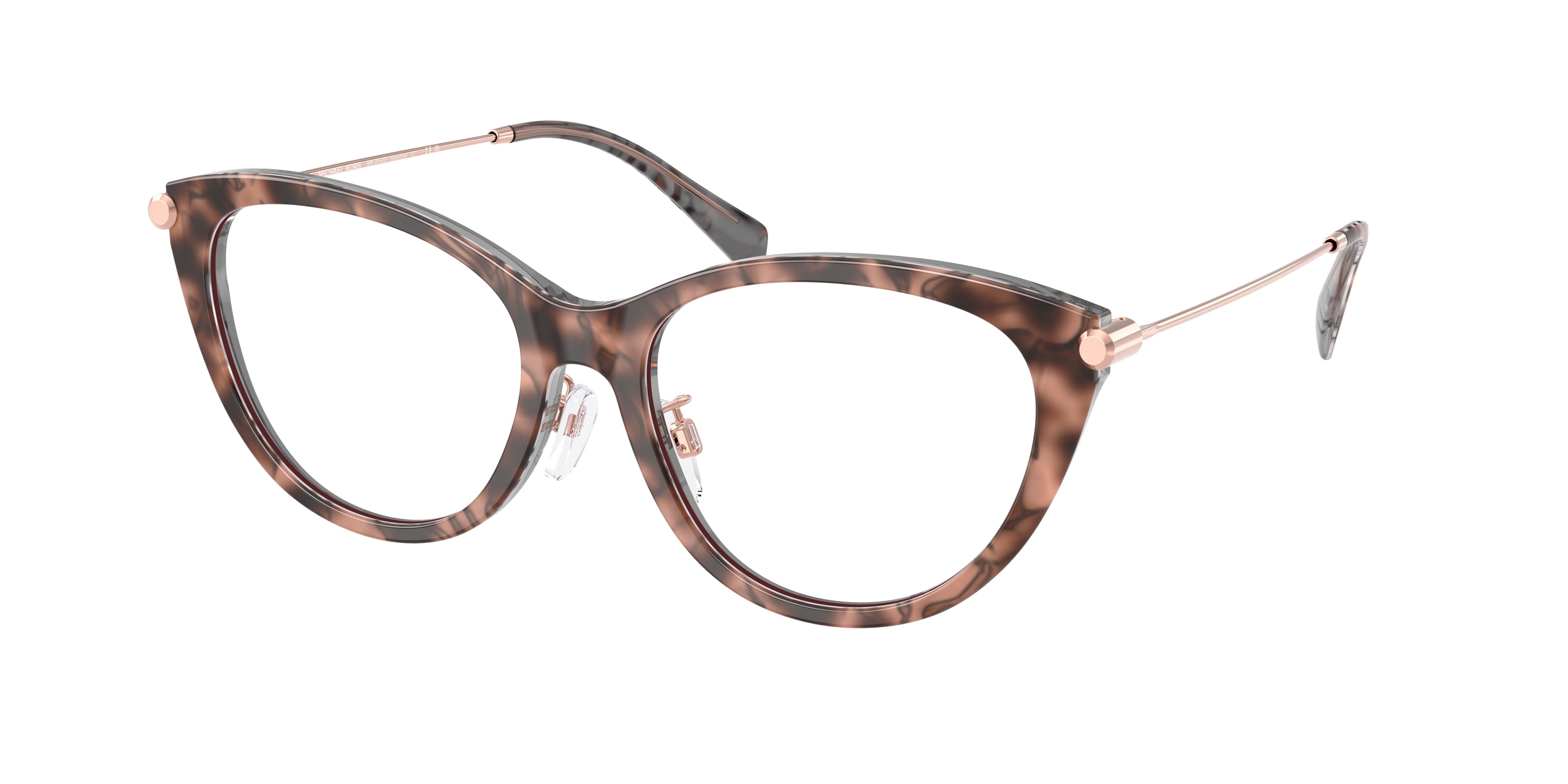 Michael Kors YANGTZE MK4153D Cat Eye Eyeglasses 4017-Pink Tortoise 54-145-17 - Color Map Tortoise