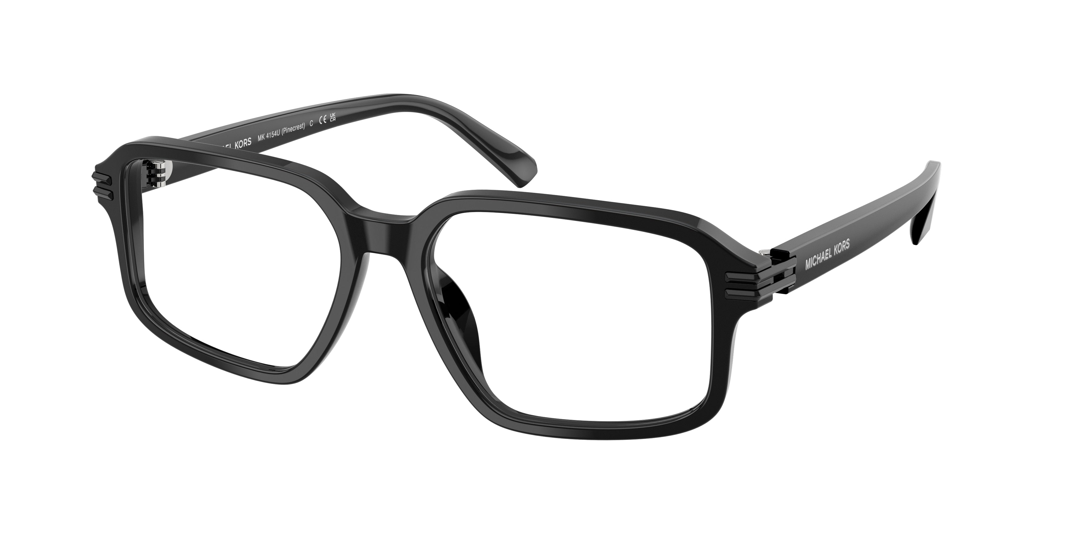 Michael Kors PINECREST MK4154U Irregular Eyeglasses 3005-Black 56-145-17 - Color Map Black