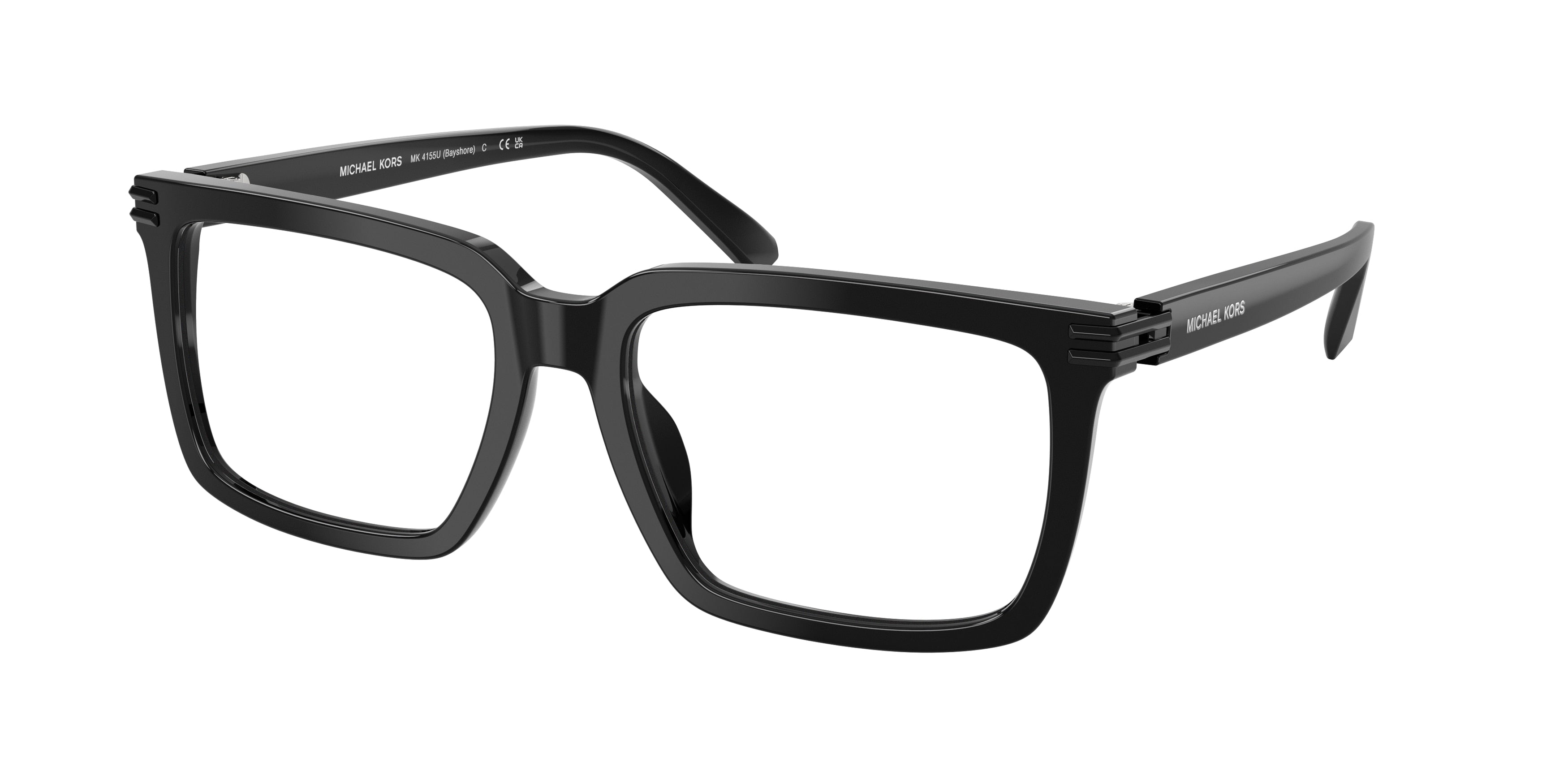 Michael Kors BAYSHORE MK4155U Square Eyeglasses 3005-Black 57-145-18 - Color Map Black