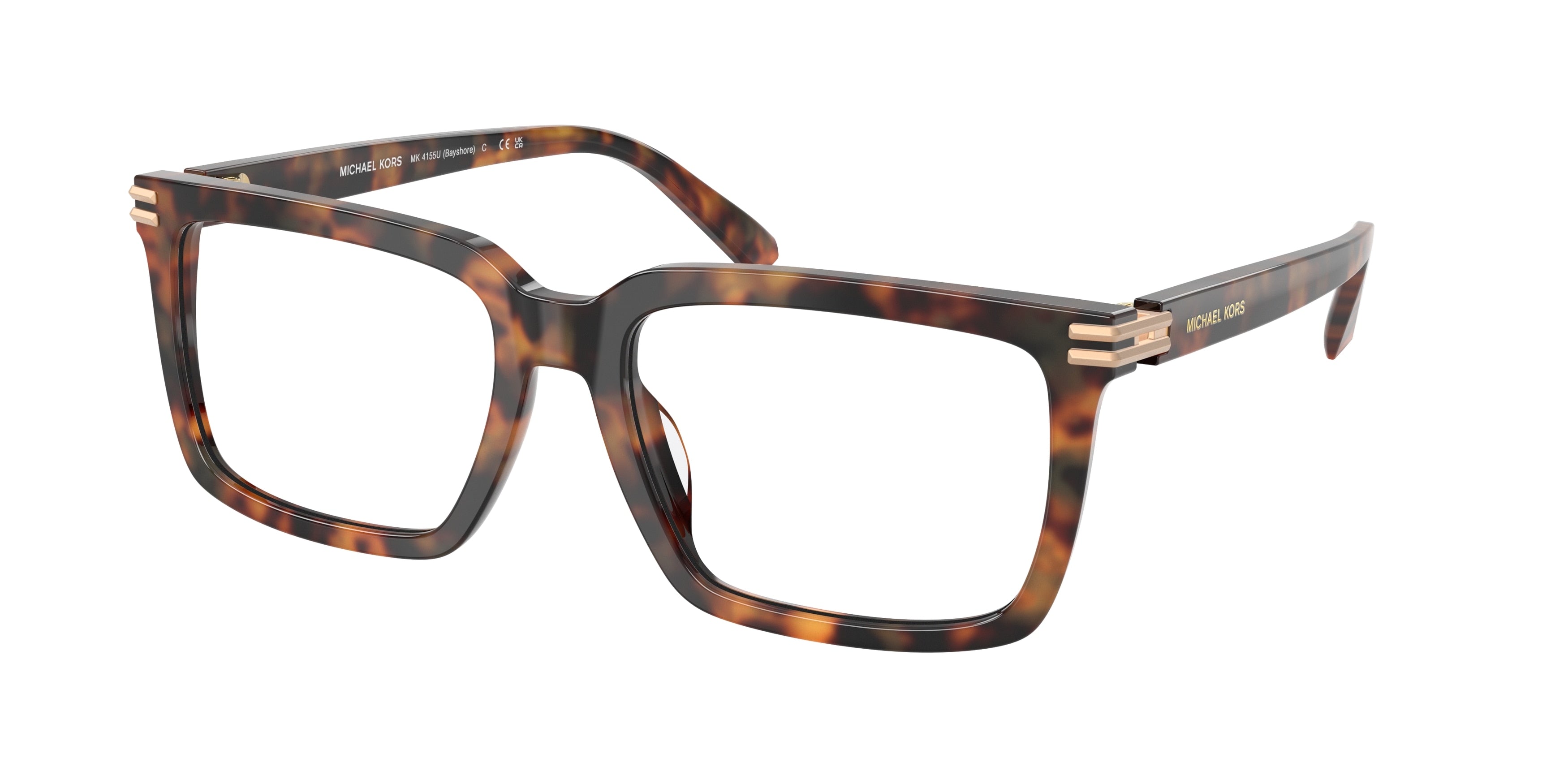 Michael Kors BAYSHORE MK4155U Square Eyeglasses 3904-Vintage Tortoise 57-145-18 - Color Map Tortoise