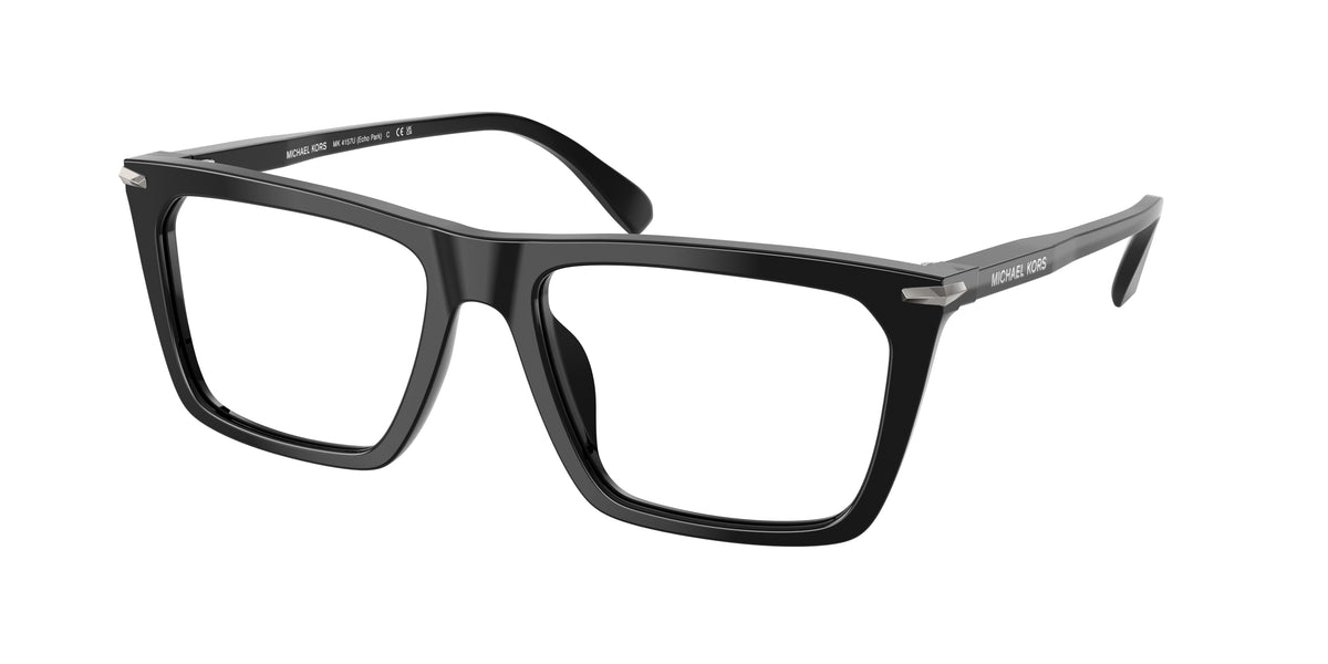 Michael Kors ECHO PARK MK4157U Rectangle Eyeglasses 3005-Black 56-145-18 - Color Map Black