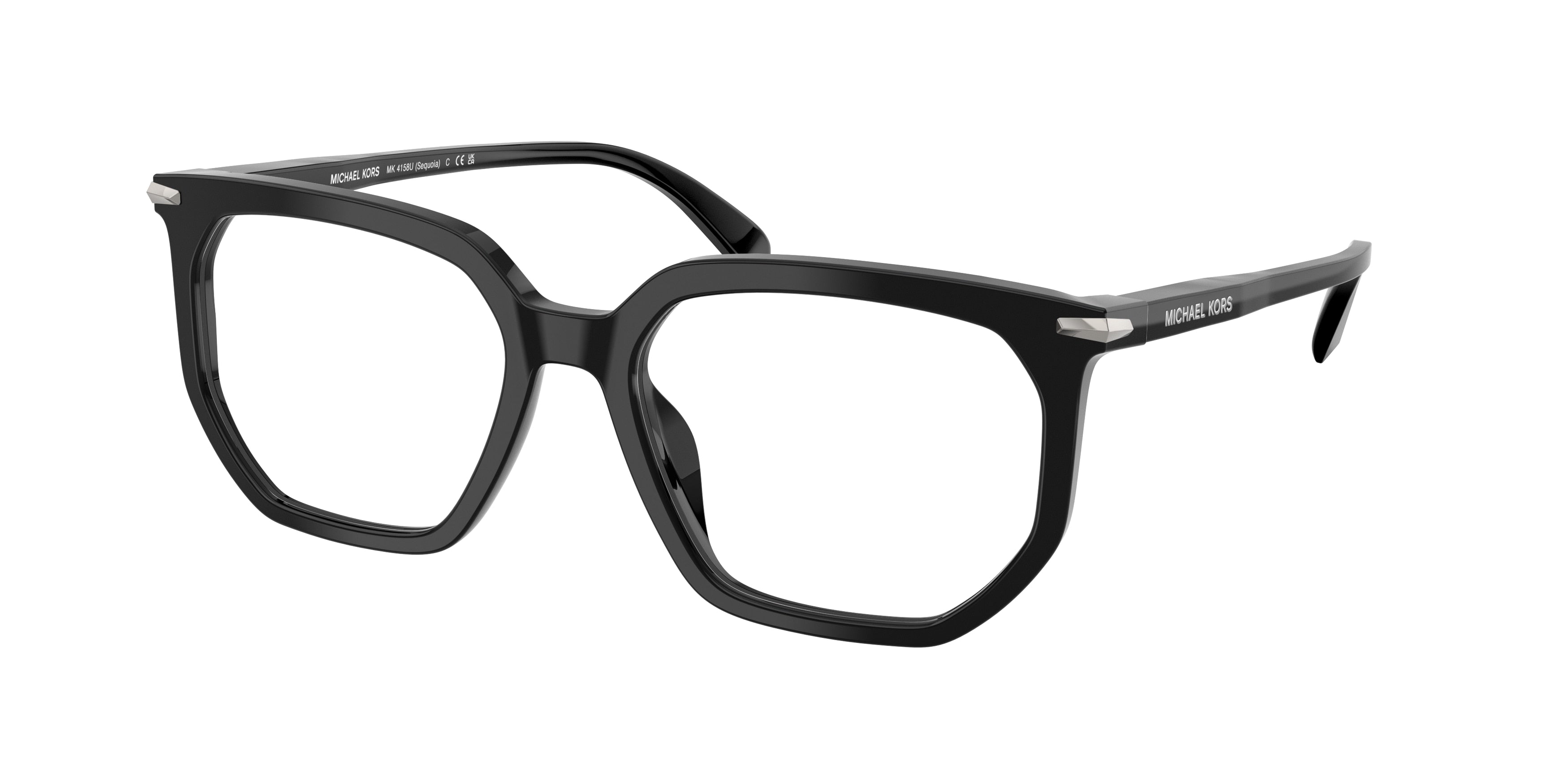 Michael Kors SEQUOIA MK4158U Irregular Eyeglasses 3005-Black 55-145-18 - Color Map Black