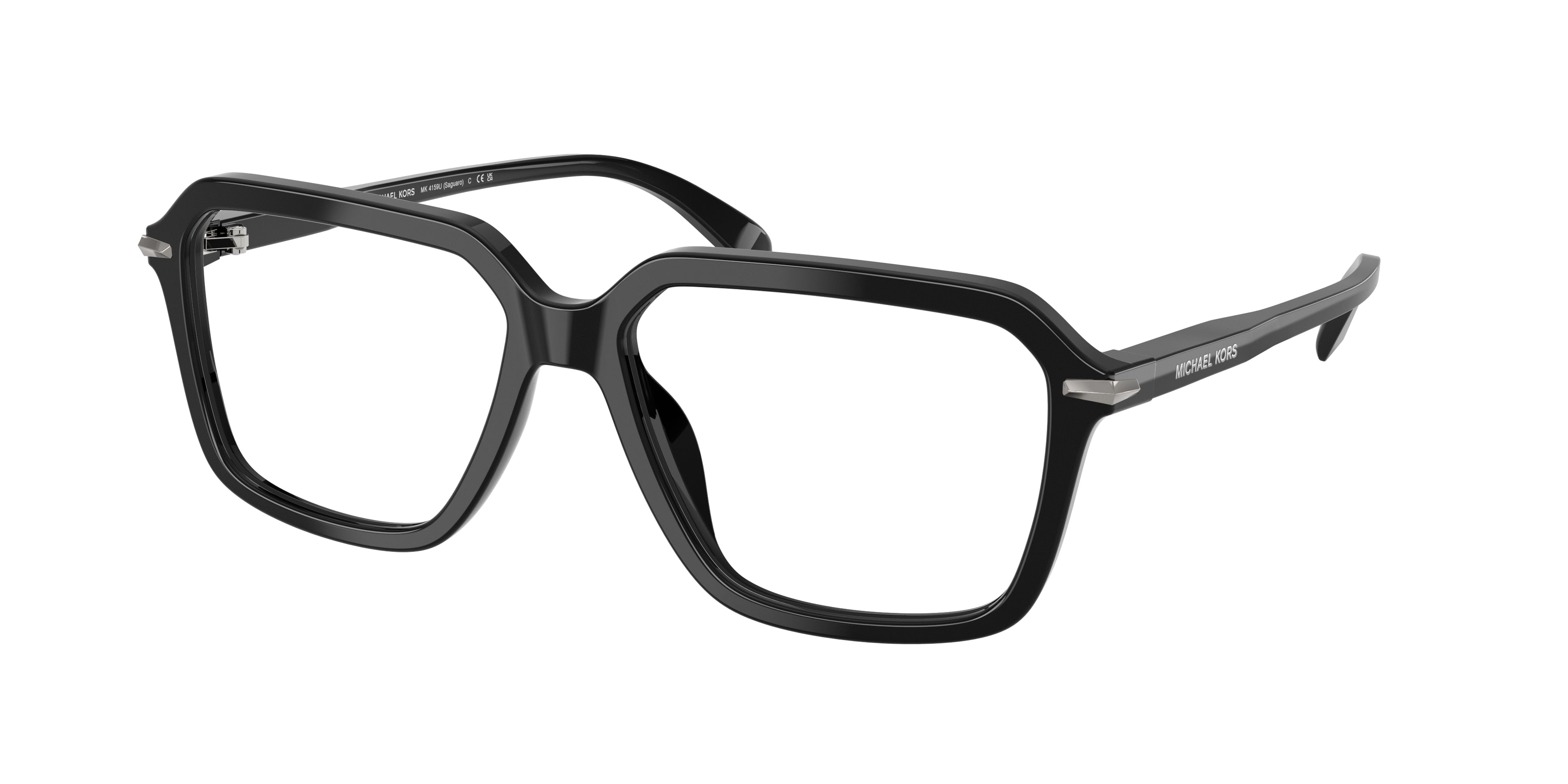 Michael Kors SAGUARO MK4159U Square Eyeglasses  3005-Black 57-145-16 - Color Map Black