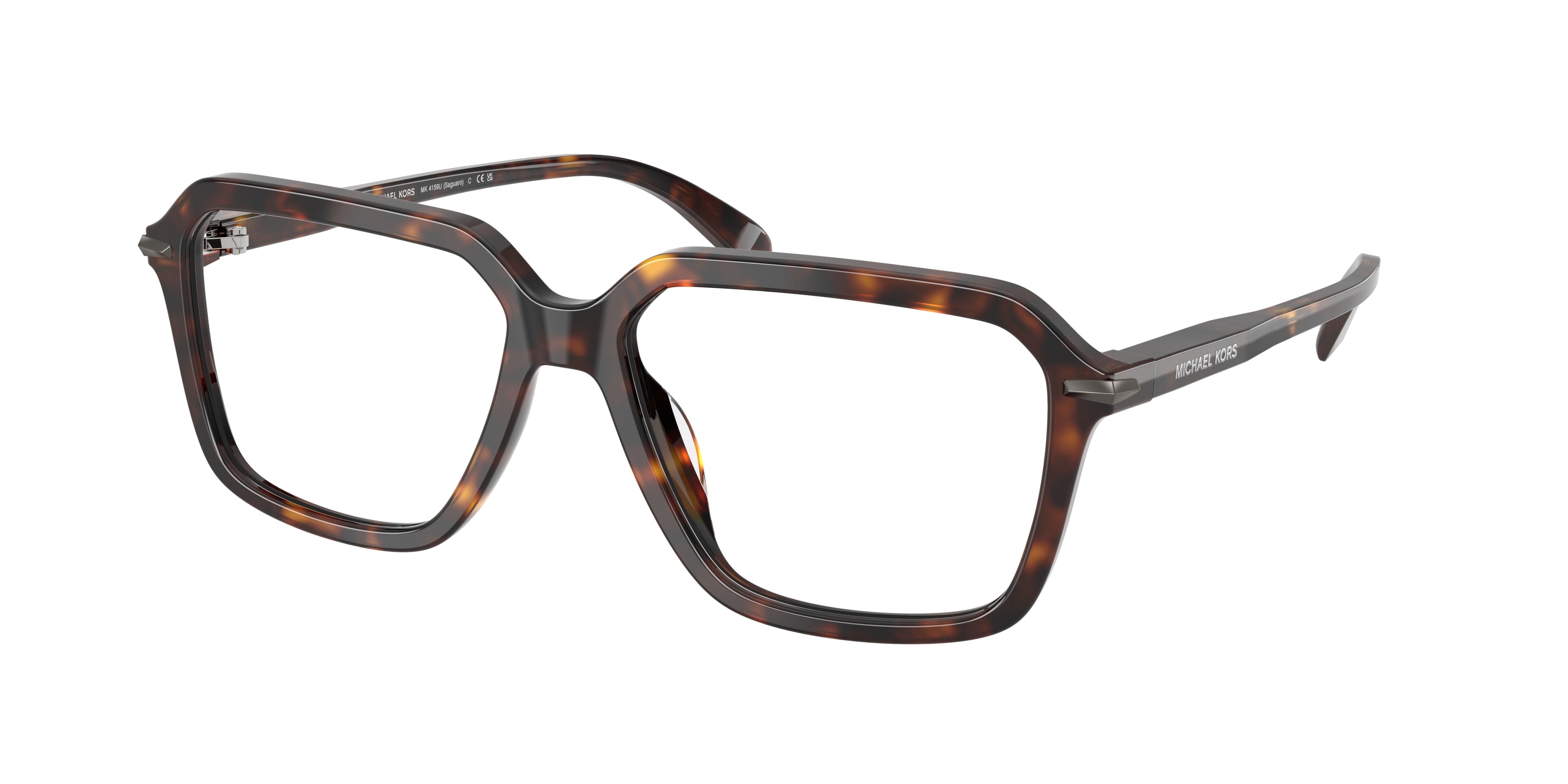 Michael Kors SAGUARO MK4159U Square Eyeglasses 3006-Dark Tortoise 57-145-16 - Color Map Tortoise