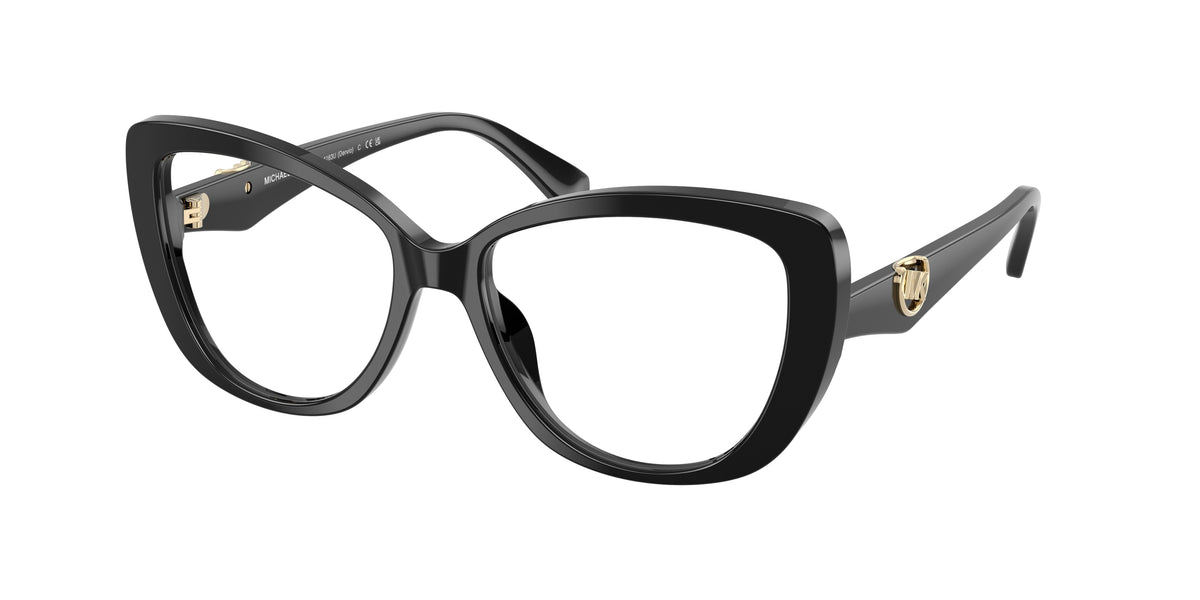 Michael Kors DERVIO MK4163U Butterfly Eyeglasses 3005-Black 54-140-16 - Color Map Black