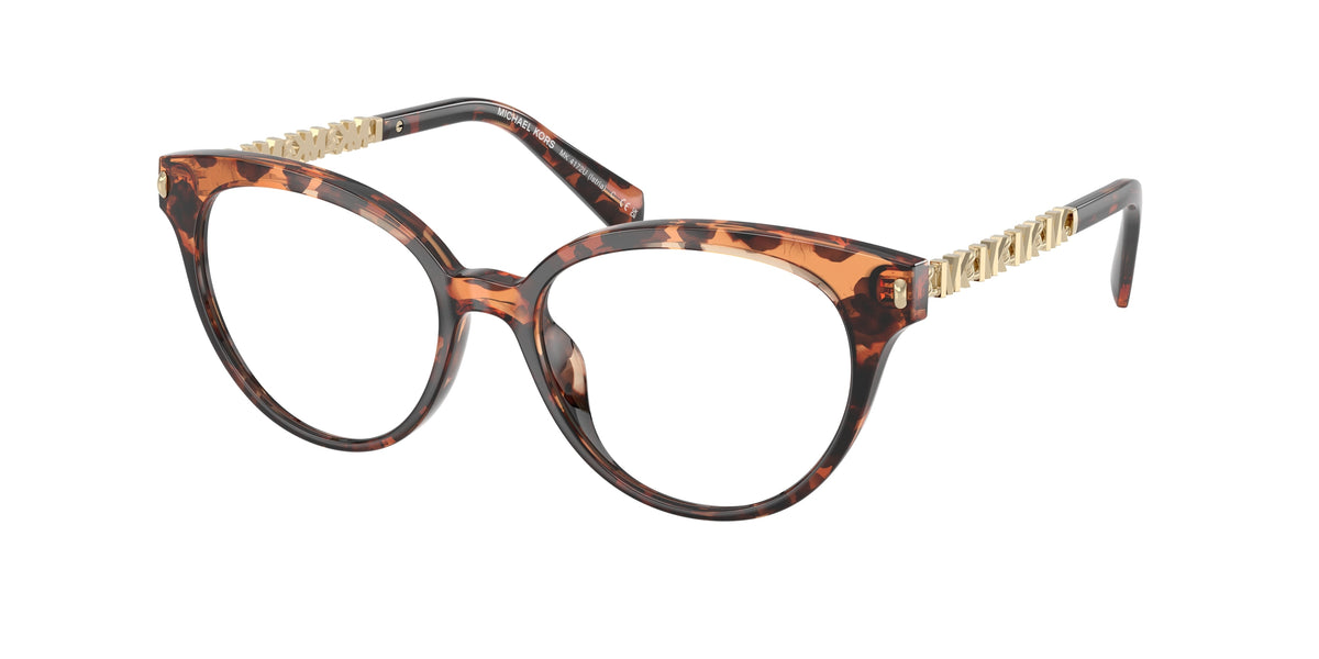 Michael Kors ISTRIA MK4172U Round Eyeglasses 3006-Dark Tortoise 51-140-16 - Color Map Tortoise