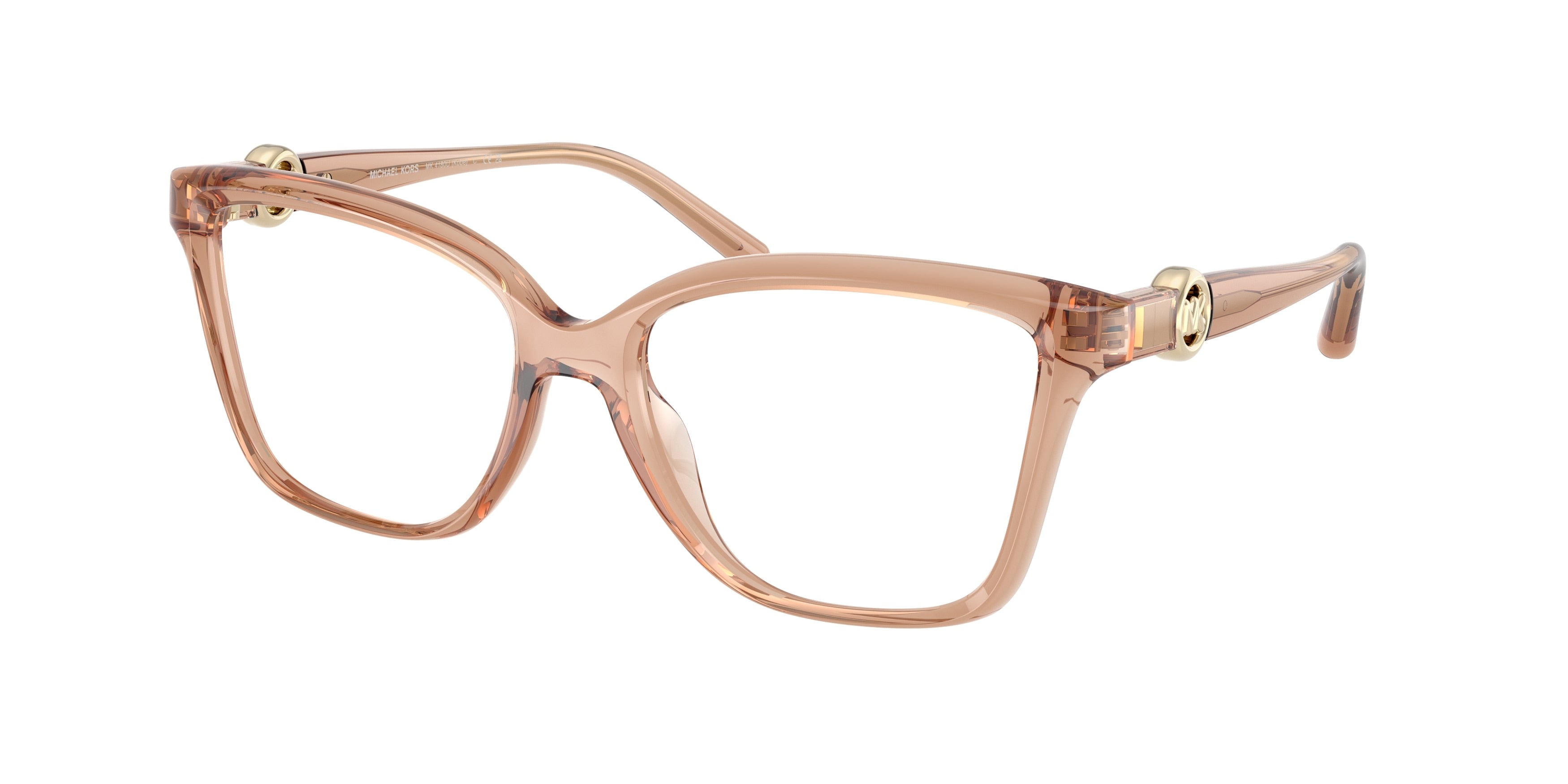 Michael Kors KOBE MK4180U Square Eyeglasses 4051-Light Brown Transparent 54-140-17 - Color Map Brown