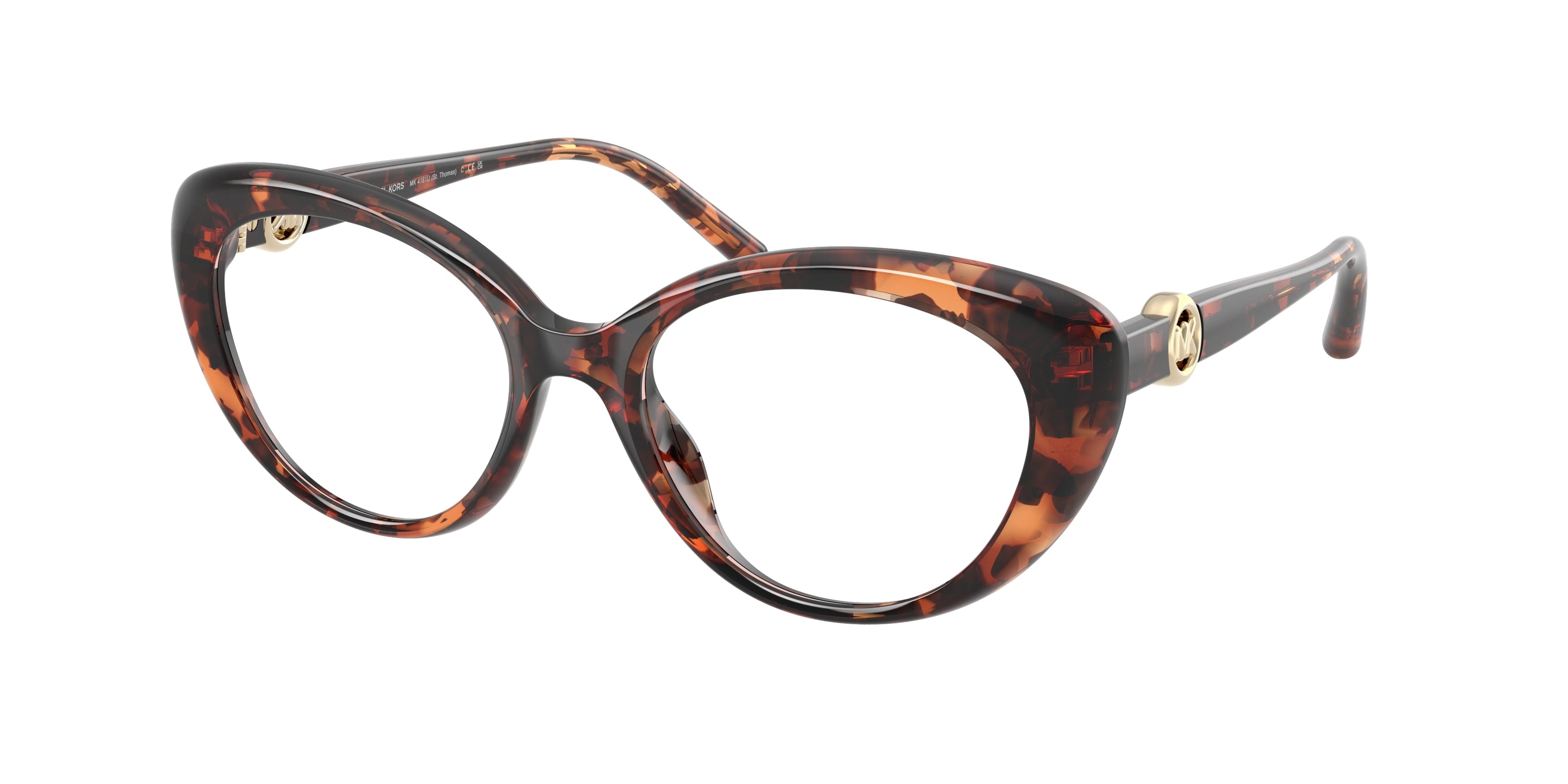 Michael Kors ST. THOMAS MK4181U Oval Eyeglasses 4031-Luggage Tortoise 53-140-18 - Color Map Tortoise