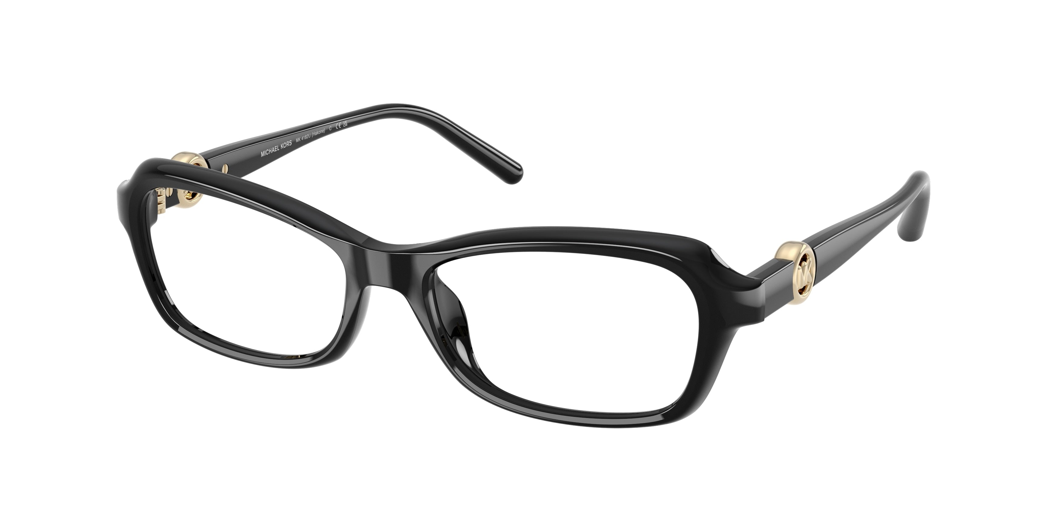 Michael Kors HAKONE MK4182U Round Eyeglasses 3005-Black 54-140-17 - Color Map Black