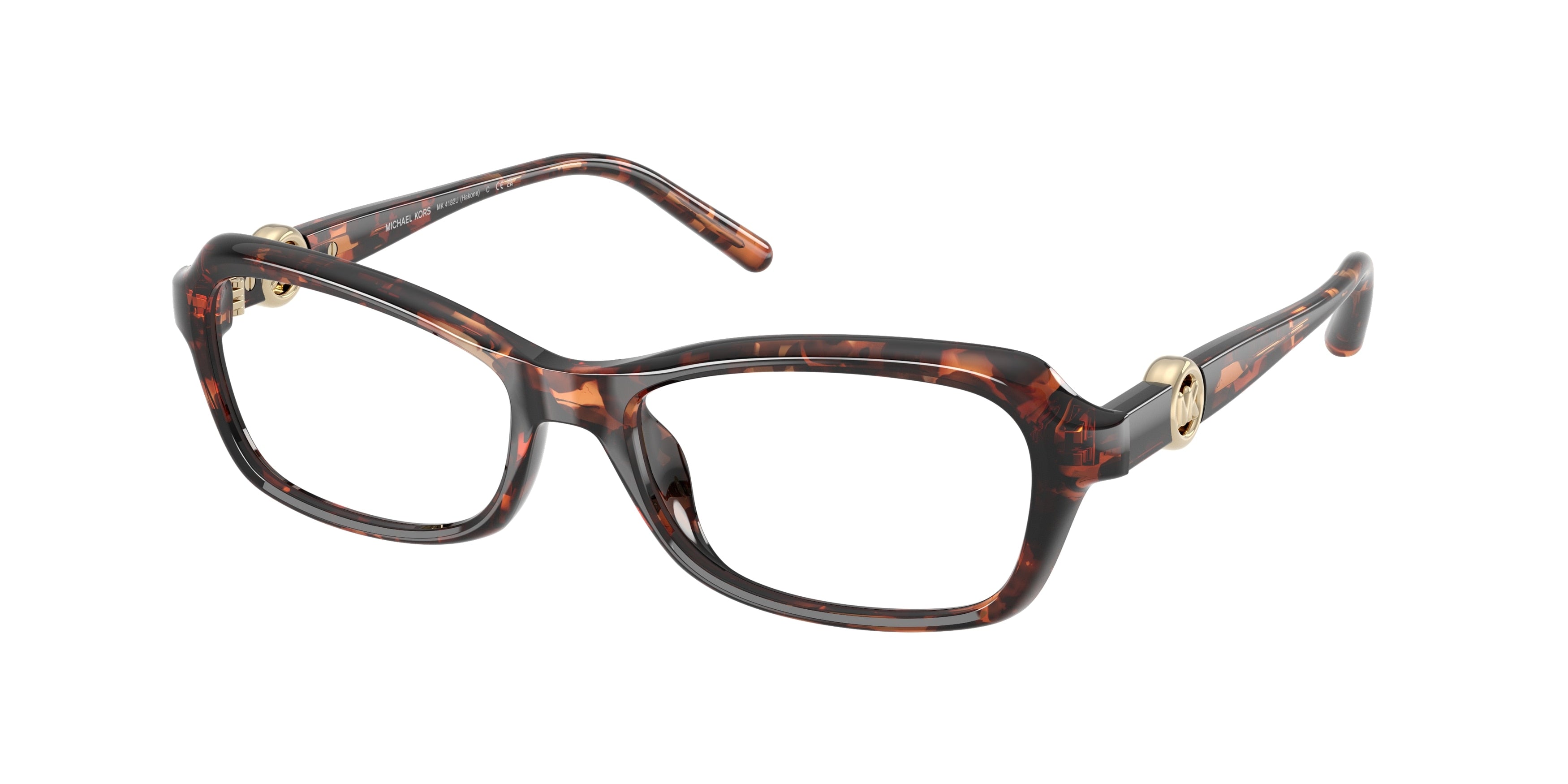 Michael Kors HAKONE MK4182U Round Eyeglasses 4031-Luggage Tortoise 54-140-17 - Color Map Tortoise