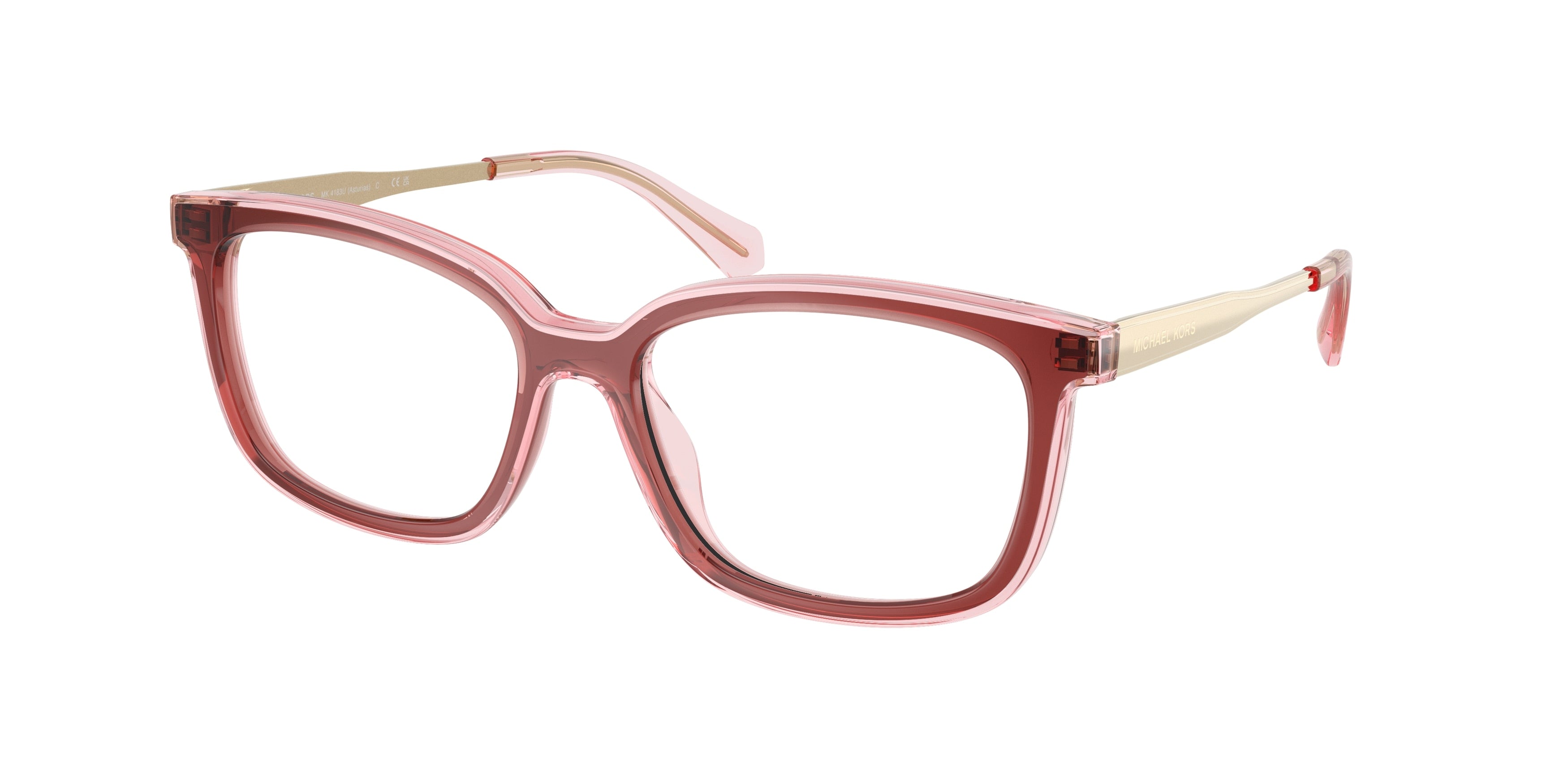 Michael Kors ASTURIAS MK4183U Square Eyeglasses 3913-Rosewood 53-140-16 - Color Map Brown