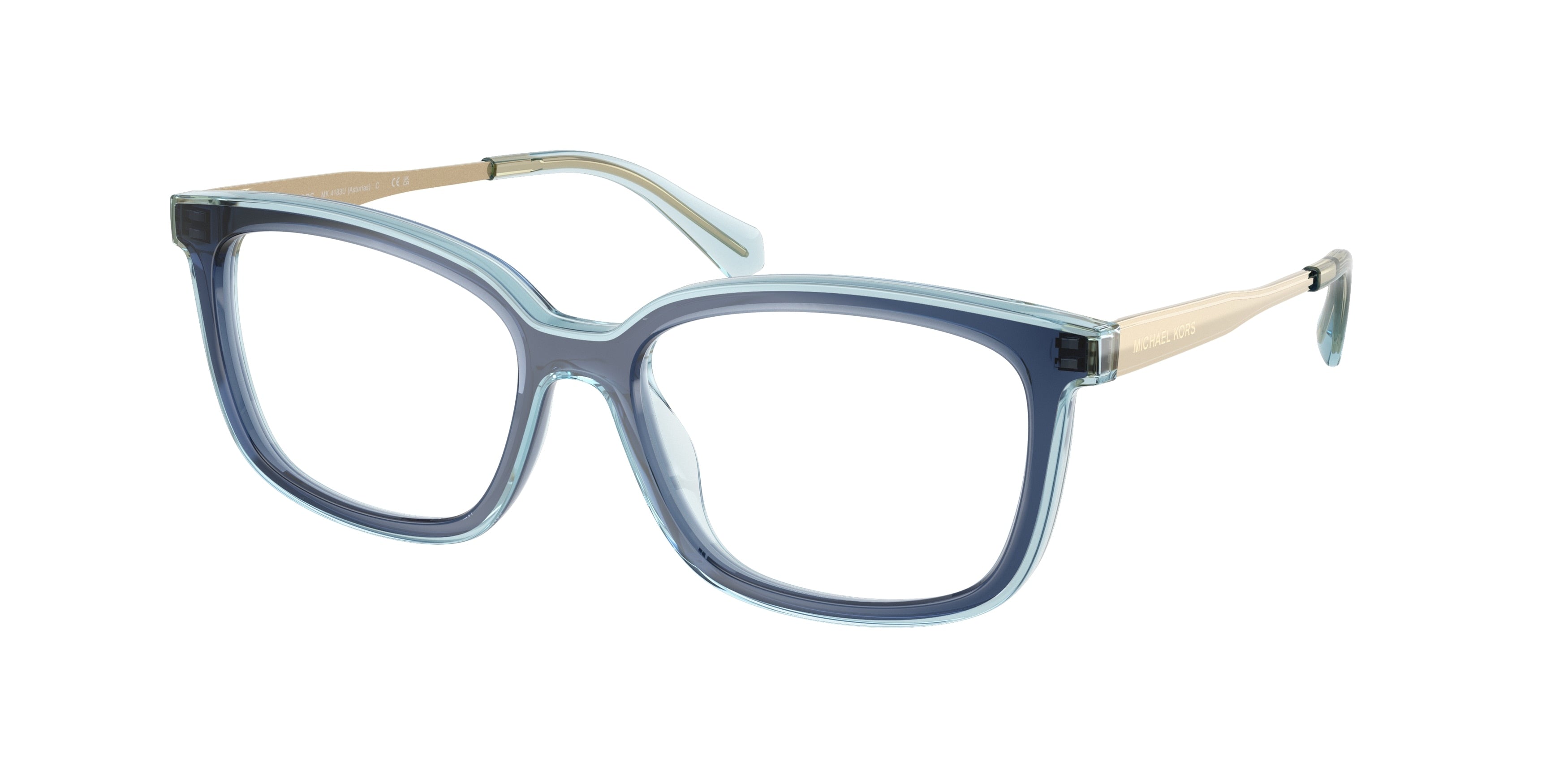 Michael Kors ASTURIAS MK4183U Square Eyeglasses 4031-Navy 53-140-16 - Color Map Blue