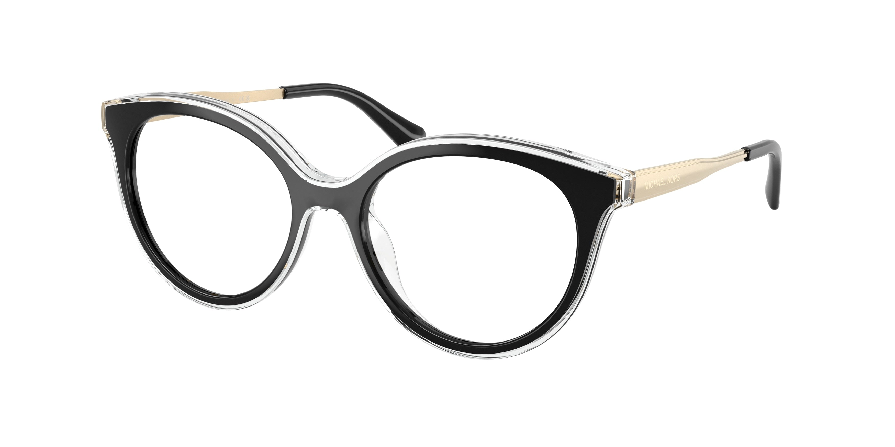Michael Kors SITGES MK4184U Round Eyeglasses 3005-Black 51-140-17 - Color Map Black