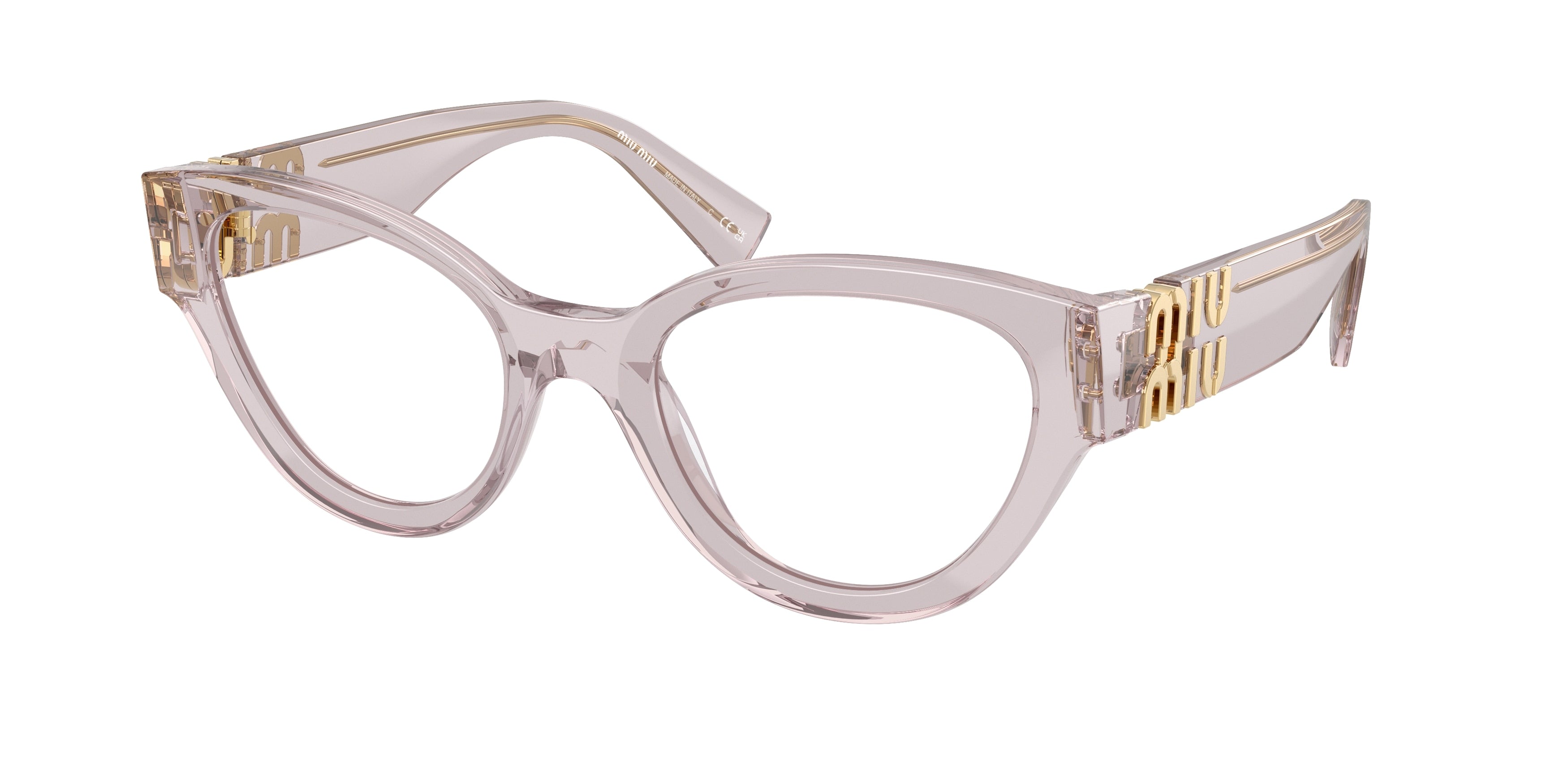 Miu Miu MU01VV Phantos Eyeglasses 12W1O1-Transparent Mauve 52-135-21 - Color Map Violet