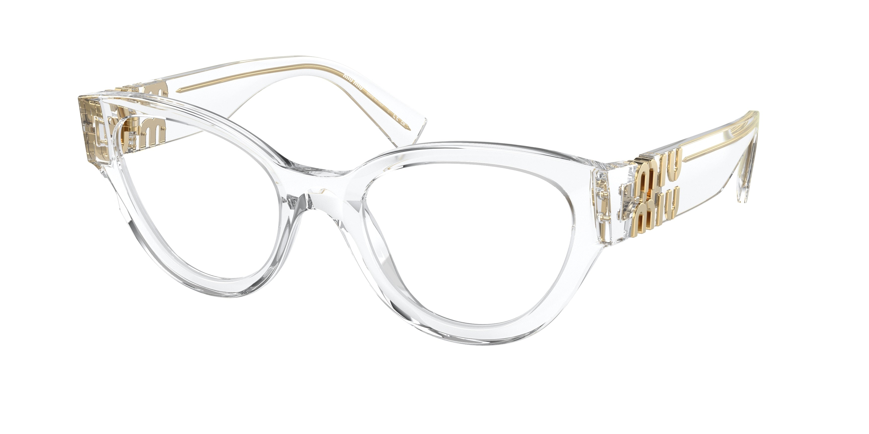 Miu Miu MU01VV Phantos Eyeglasses 2AZ1O1-Clear 52-135-21 - Color Map Transparent