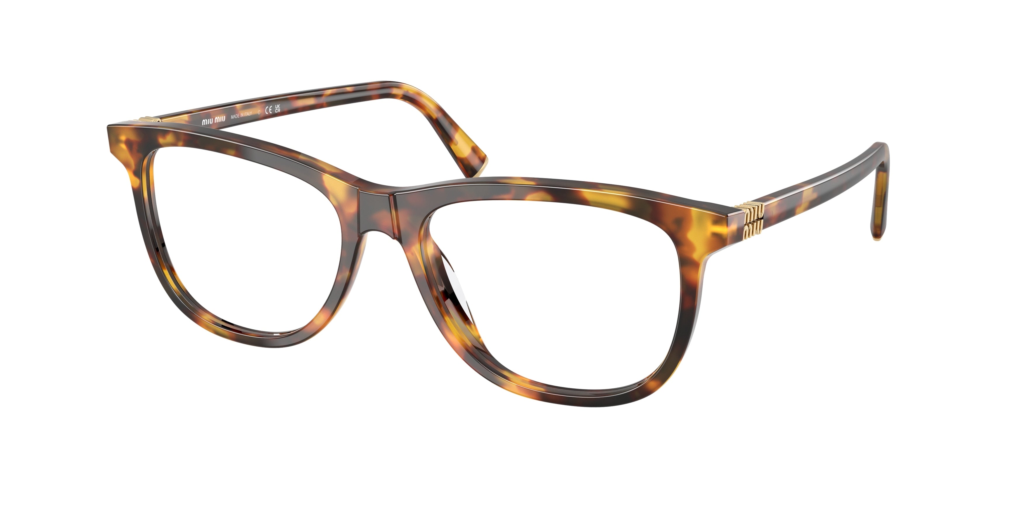 Miu Miu MU01WV Phantos Eyeglasses 14L1O1-Honey Havana 54-140-17 - Color Map Tortoise
