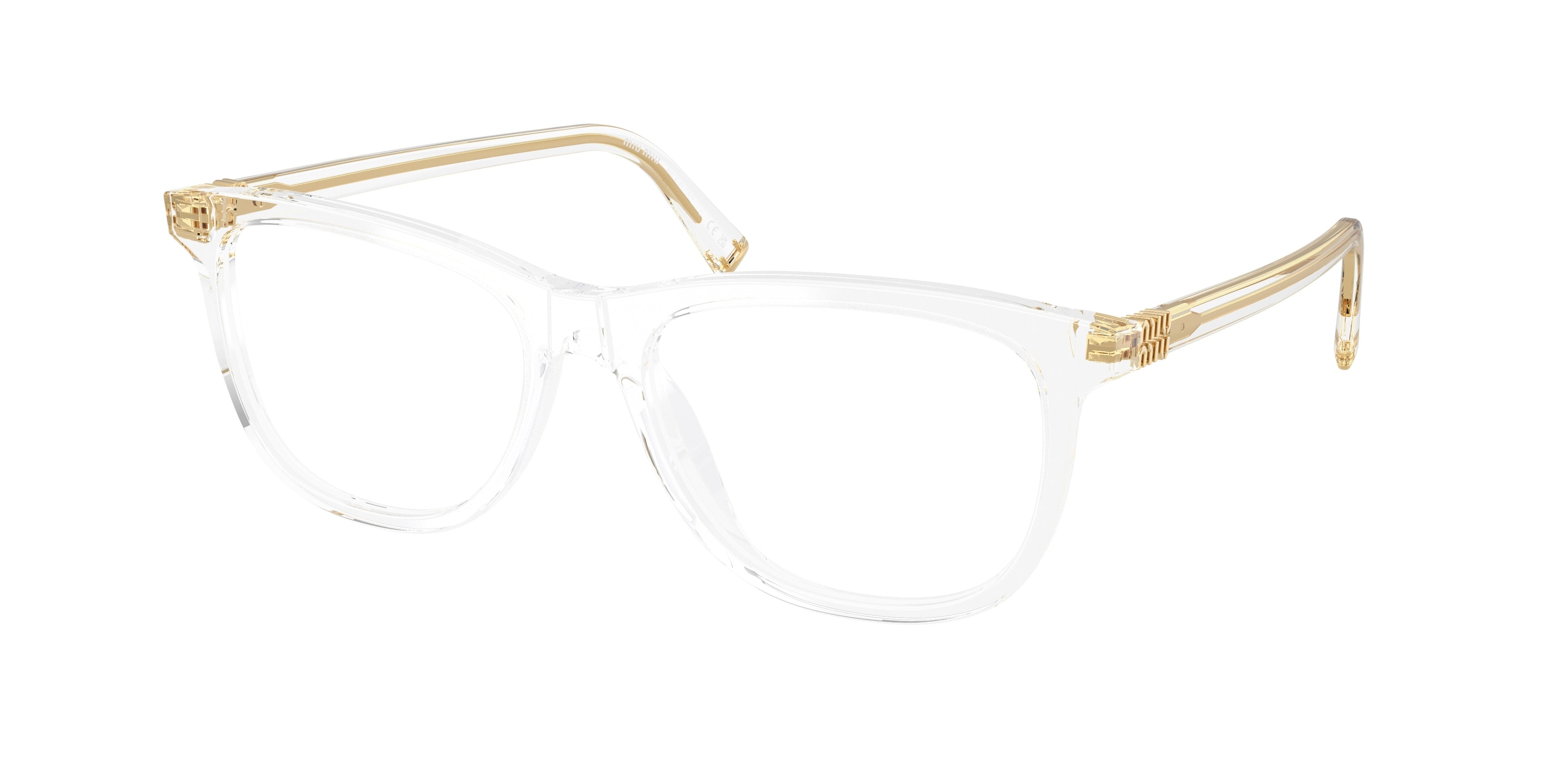 Miu Miu MU01WV Phantos Eyeglasses 15Z1O1-Transparent 54-140-17 - Color Map Transparent