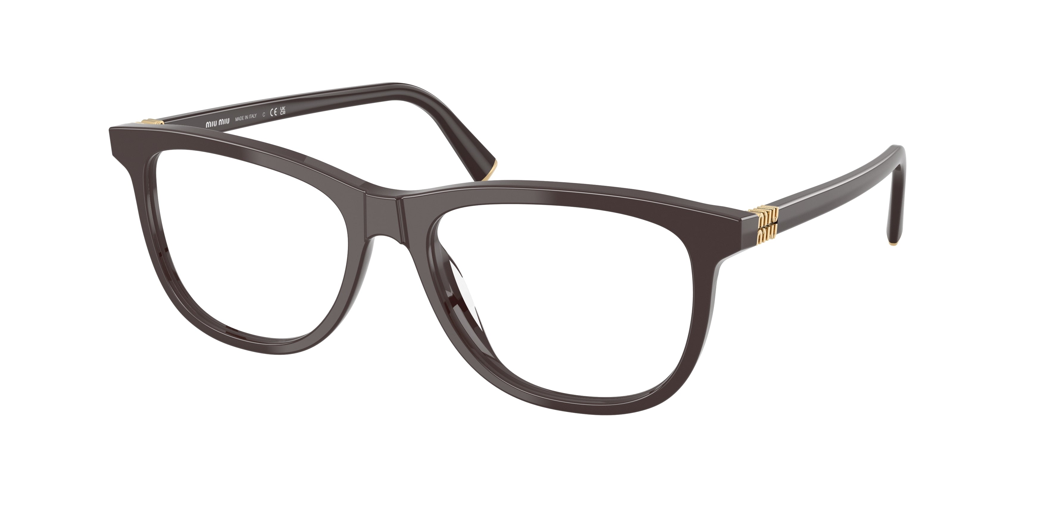 Miu Miu MU01WV Phantos Eyeglasses 22C1O1-Moka 54-140-17 - Color Map Brown