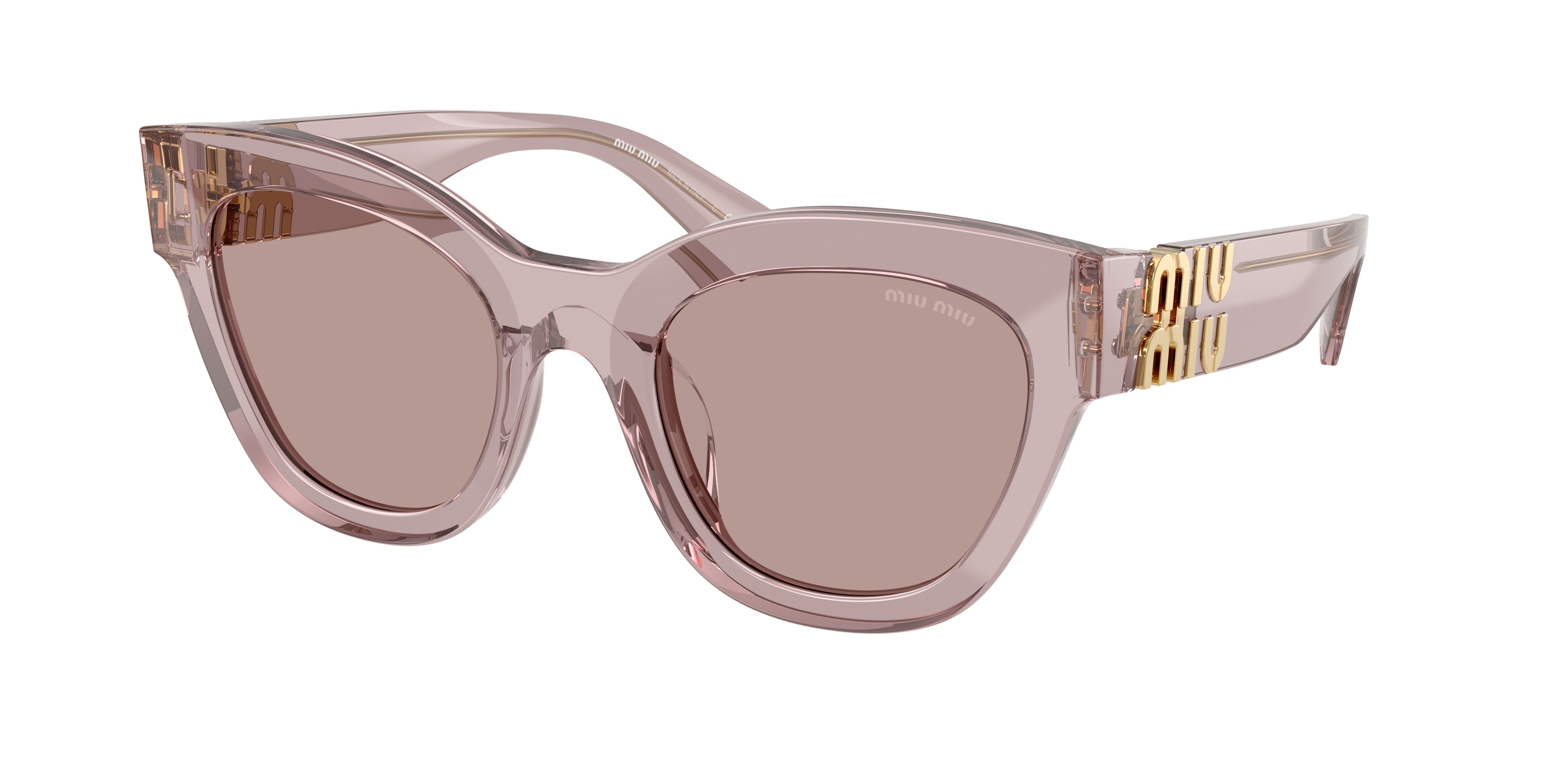 Miu Miu MU01YS Square Sunglasses 12W20I-Transparent Mauve 51-135-22 - Color Map Violet