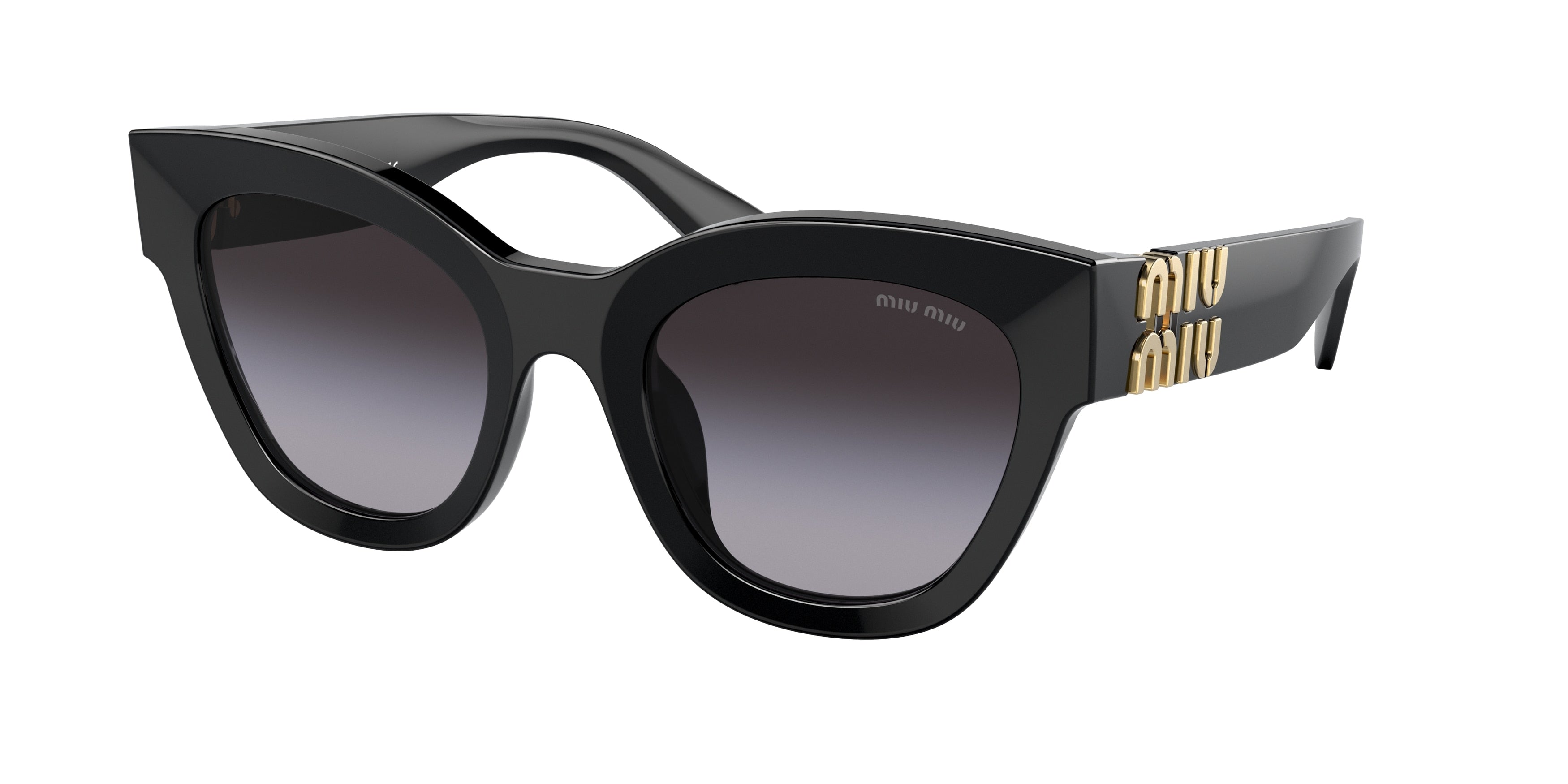 Miu Miu MU01YS Square Sunglasses 1AB5D1-Black 51-135-22 - Color Map Black