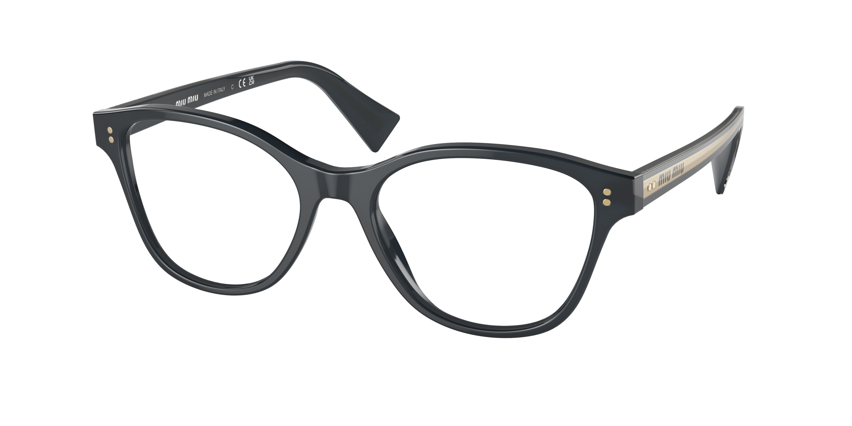 Miu Miu MU02UV Square Eyeglasses  06U1O1-Grey 52-145-18 - Color Map Grey