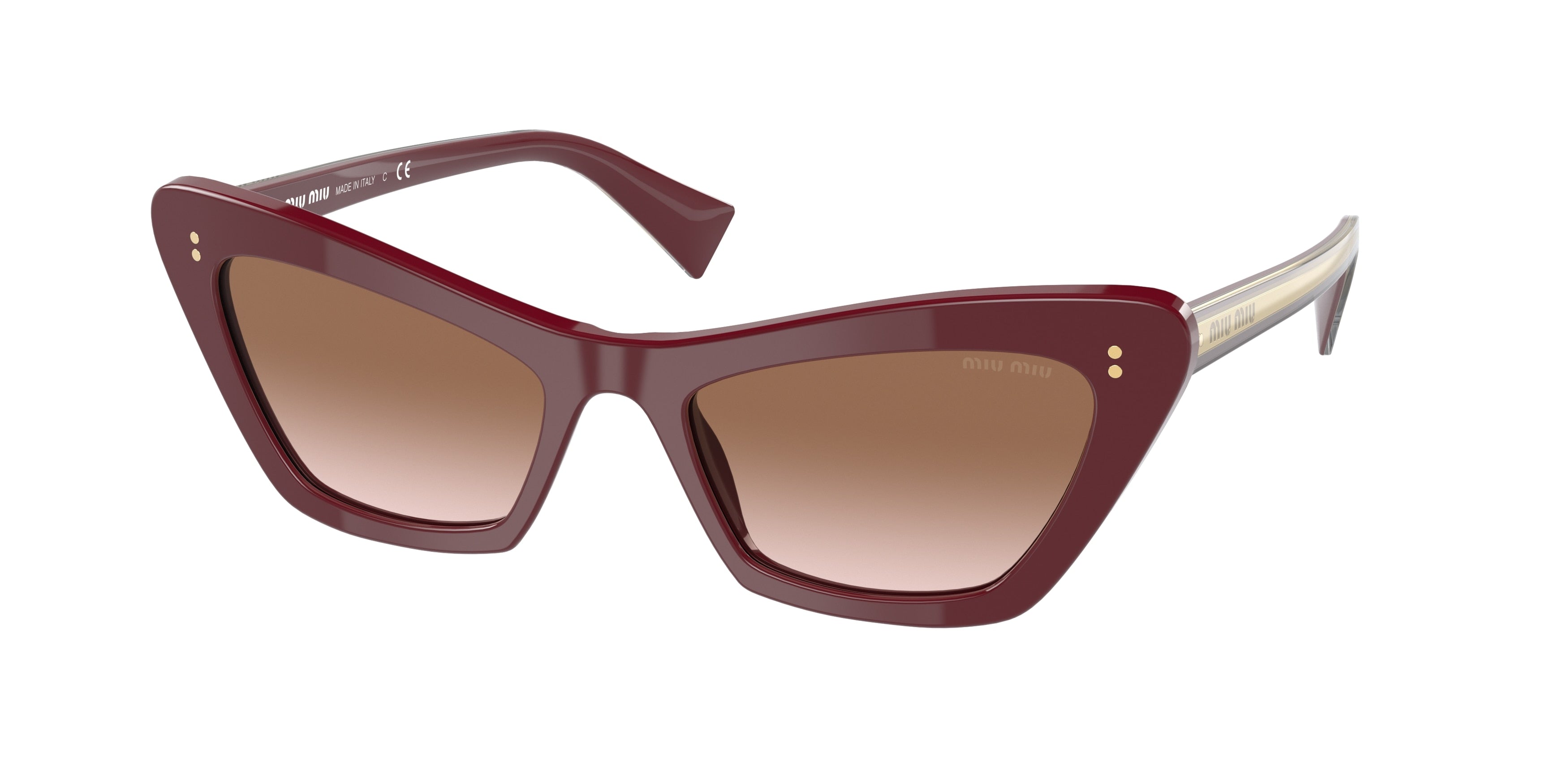 Miu Miu MU03XS Butterfly Sunglasses USH0A6-Bordeaux 54-145-19 - Color Map Red