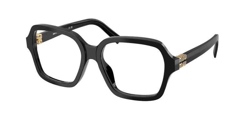 Miu Miu MU03YV Square Eyeglasses 16K1O1-Black 54-140-17 - Color Map Black