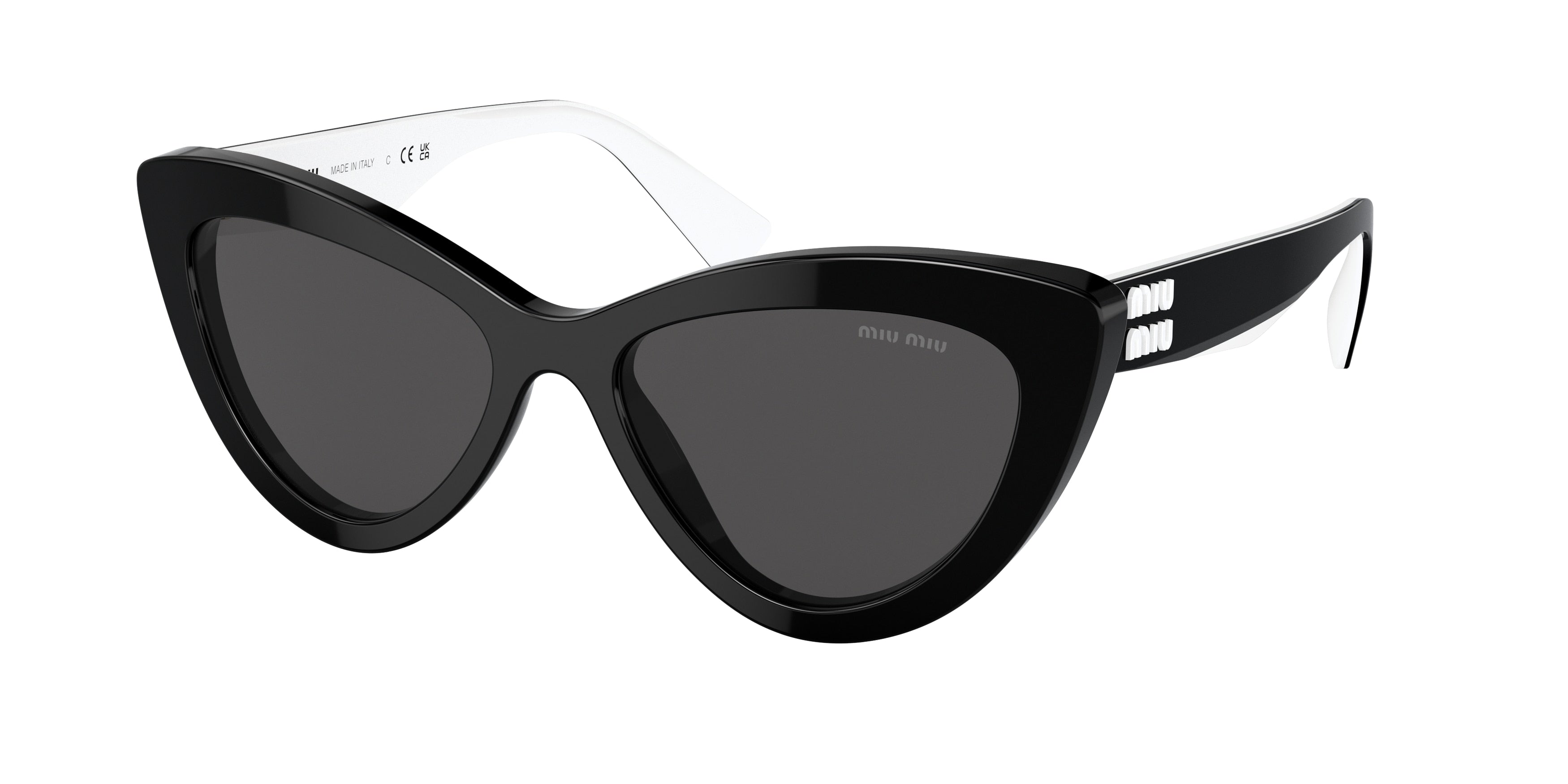 Miu Miu MU04YS Cat Eye Sunglasses  10G5S0-Black 54-145-17 - Color Map Black