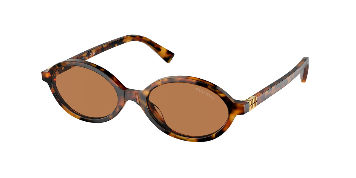Miu Miu MU04ZSF Oval Sunglasses 19P2Z1- 50-140-18 - Color Map Brown