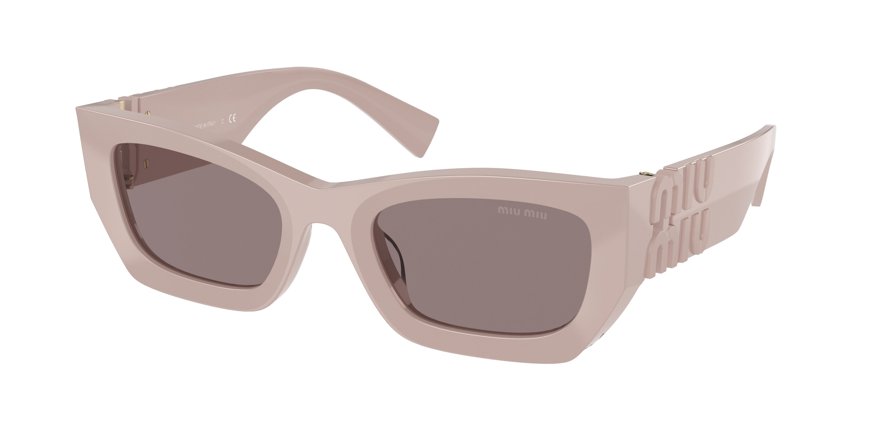 Miu Miu MU09WS Rectangle Sunglasses 17C6X1-Pink 53-135-22 - Color Map Pink