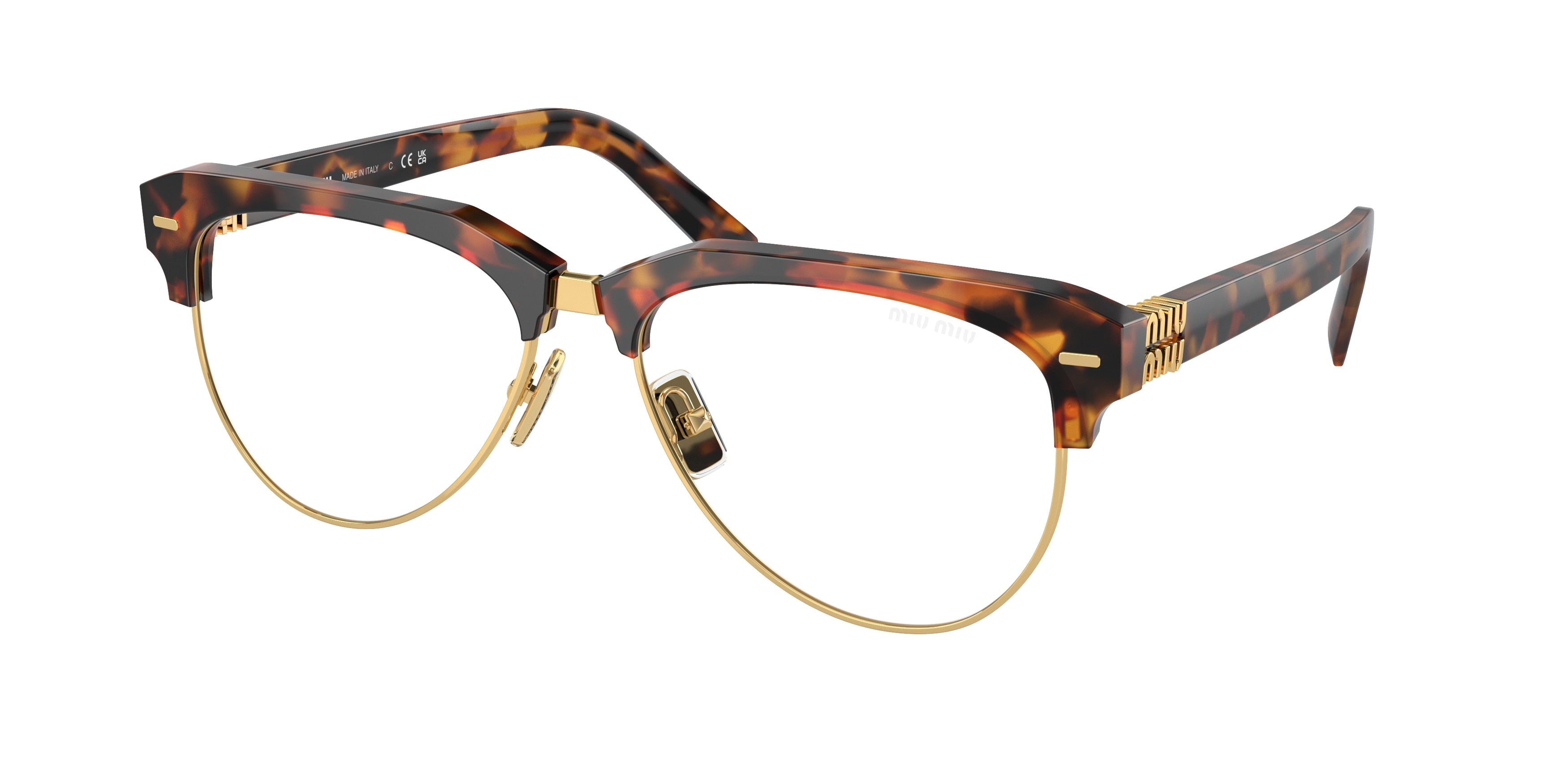 Miu Miu MU09ZS Pilot Sunglasses 19P08N-Cork Trotoise 57-140-16 - Color Map Tortoise